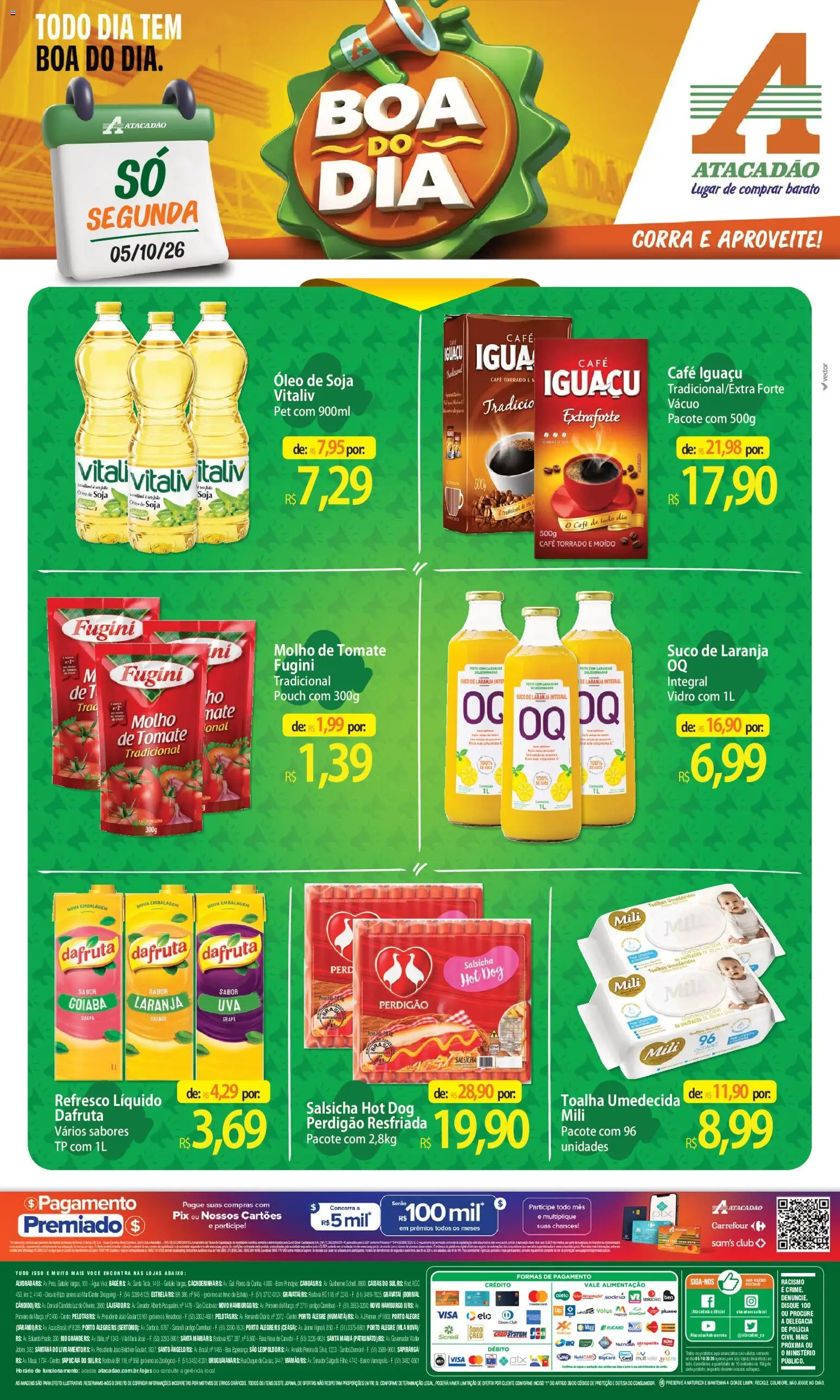 Pré-Visualização do folheto "Atacadão ofertas - RS" da loja Atacadão válido a partir de 05/10/2026