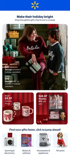 Preview of leaflet Walmart flyer- Make their holiday bright from shop Walmart is valid from Oct 29, 2026