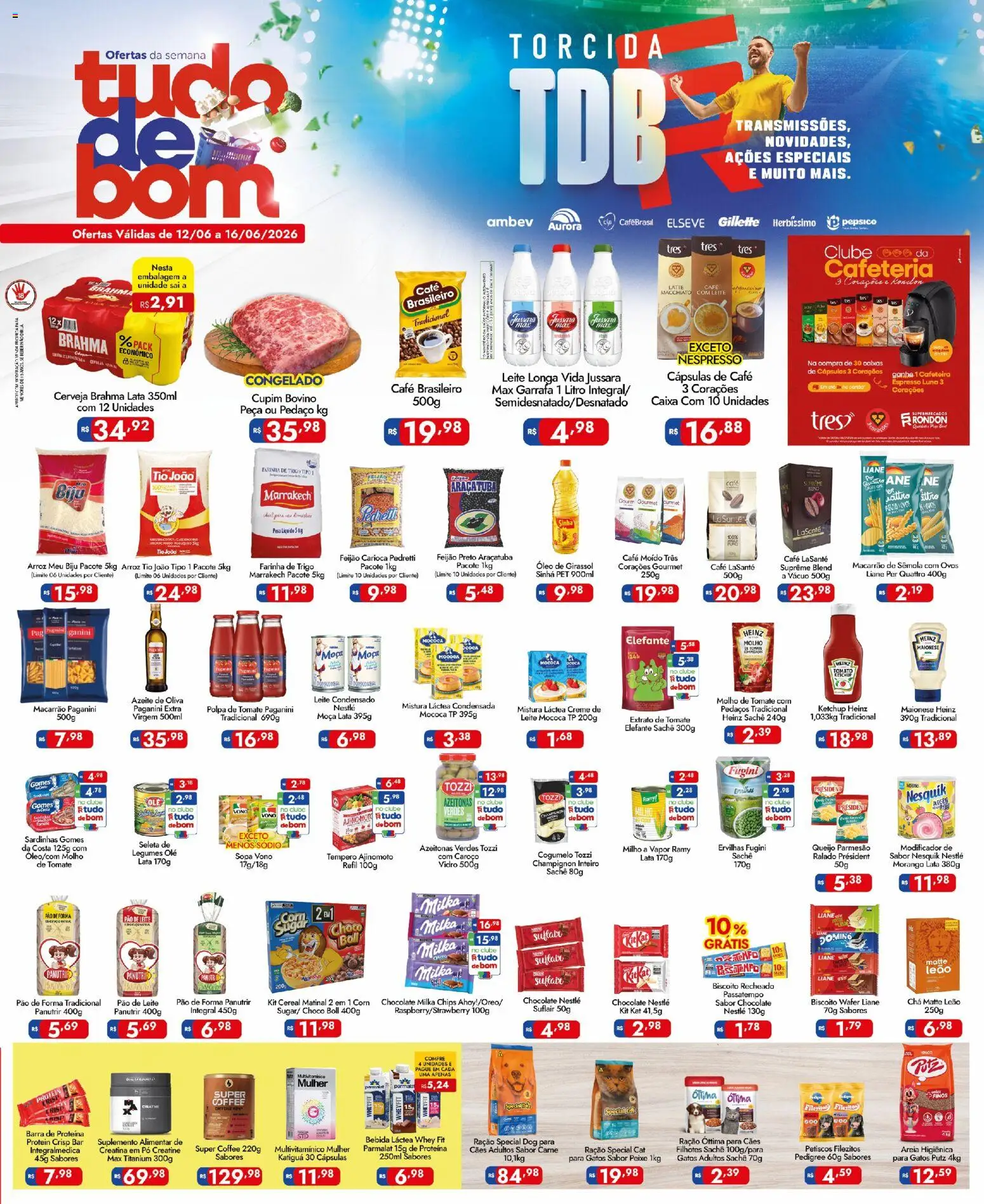Pré-Visualização do folheto "Supermercados Rondon - Ofertas da semana" da loja Supermercados Rondon válido a partir de 12/06/2026