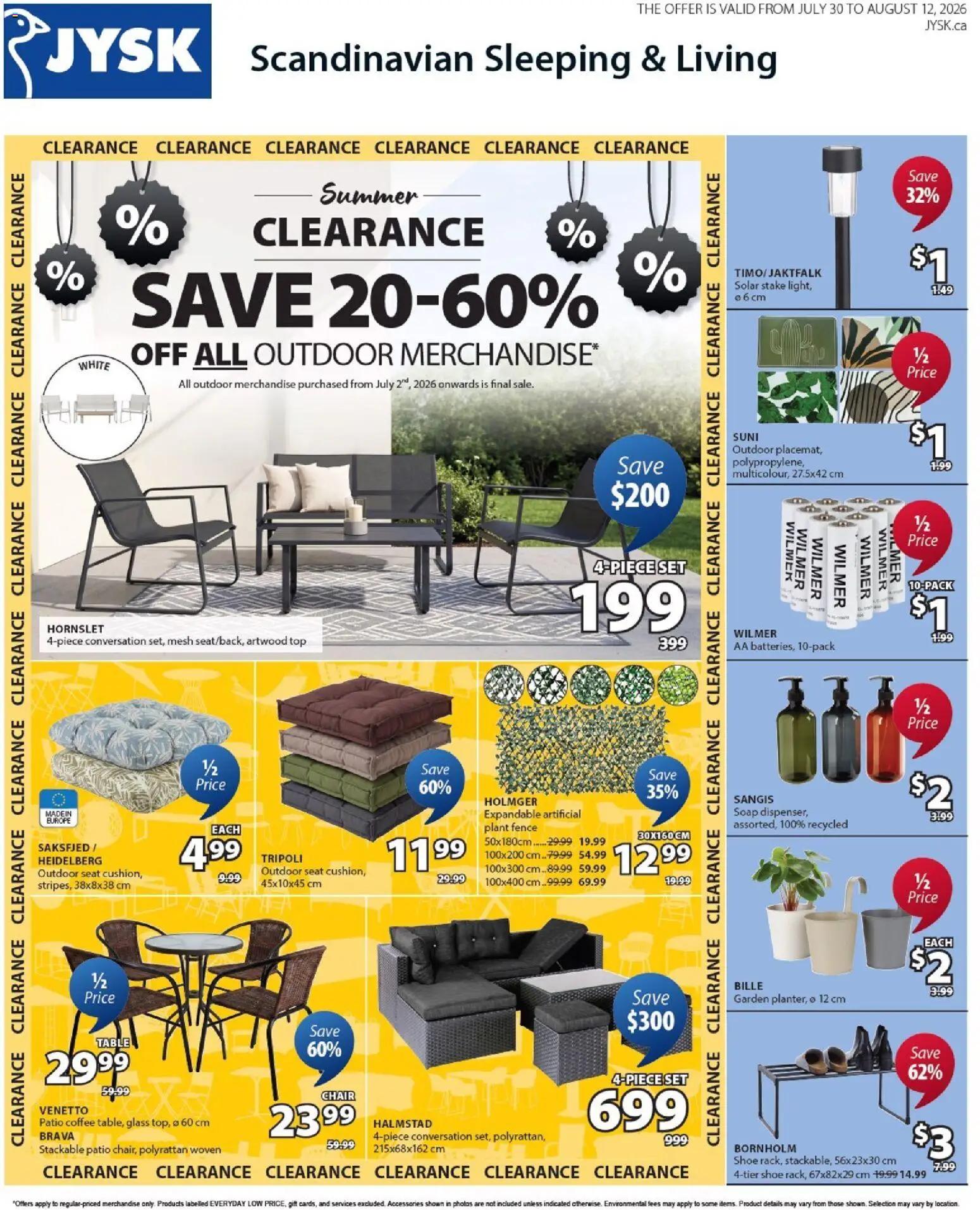Preview of leaflet JYSK weekly flyer from shop JYSK is valid from Jul 30, 2026