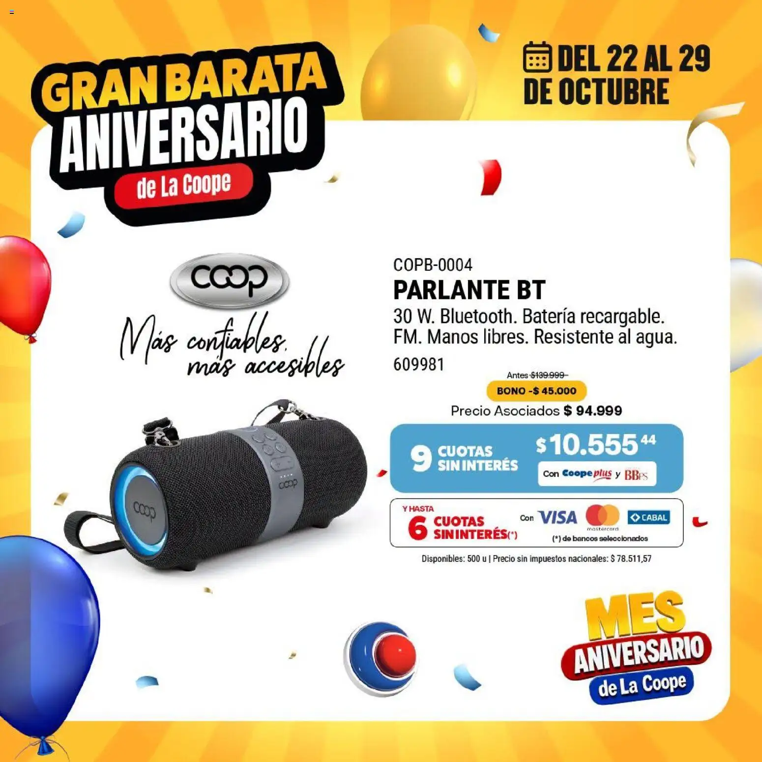 Vista previa del folleto de la tienda Cooperativa Obrera válido desde el 22/10/2026 