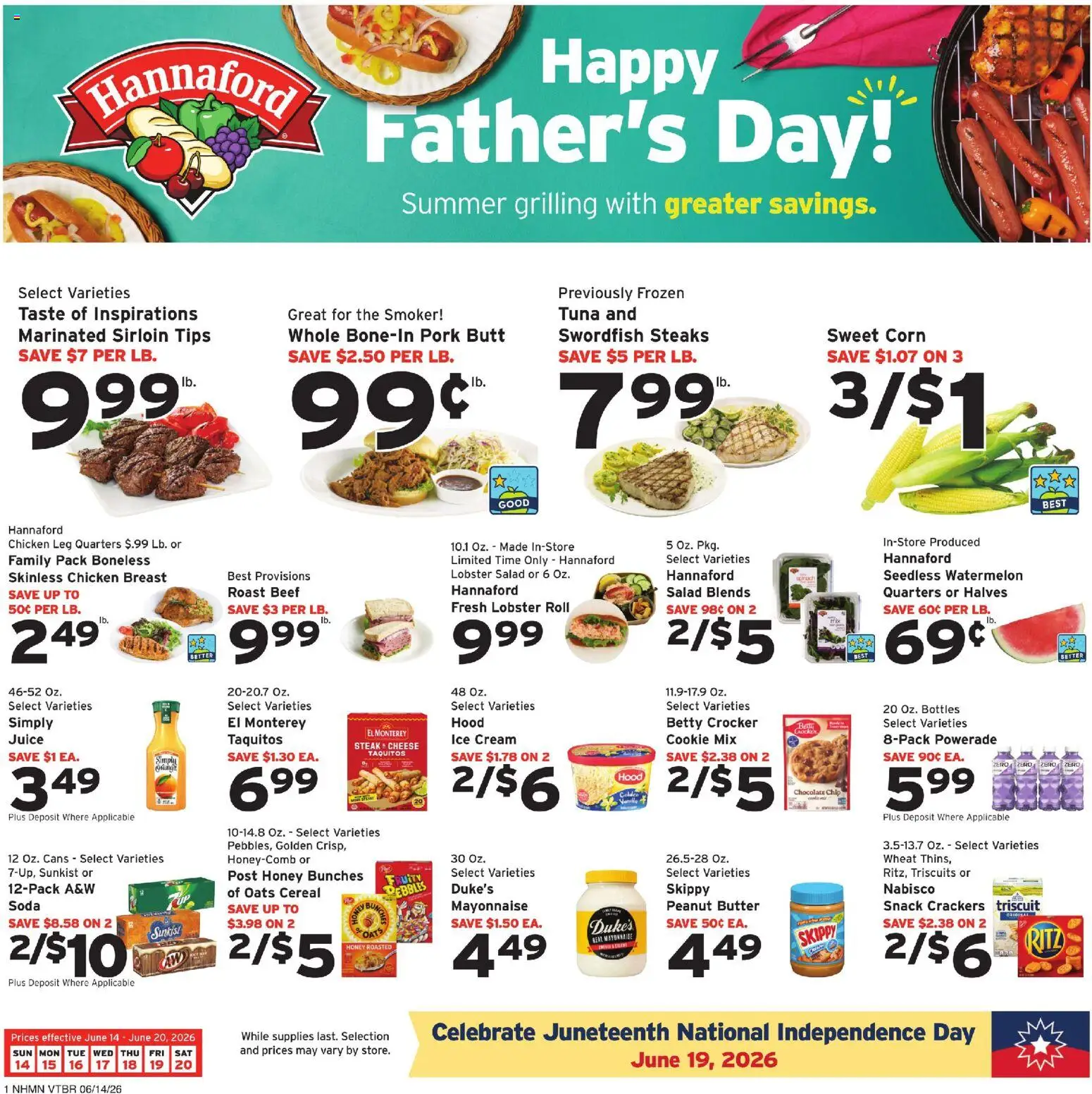 Ad Preview of Hannaford Hannaford Weekly Ad from 06/14/2026