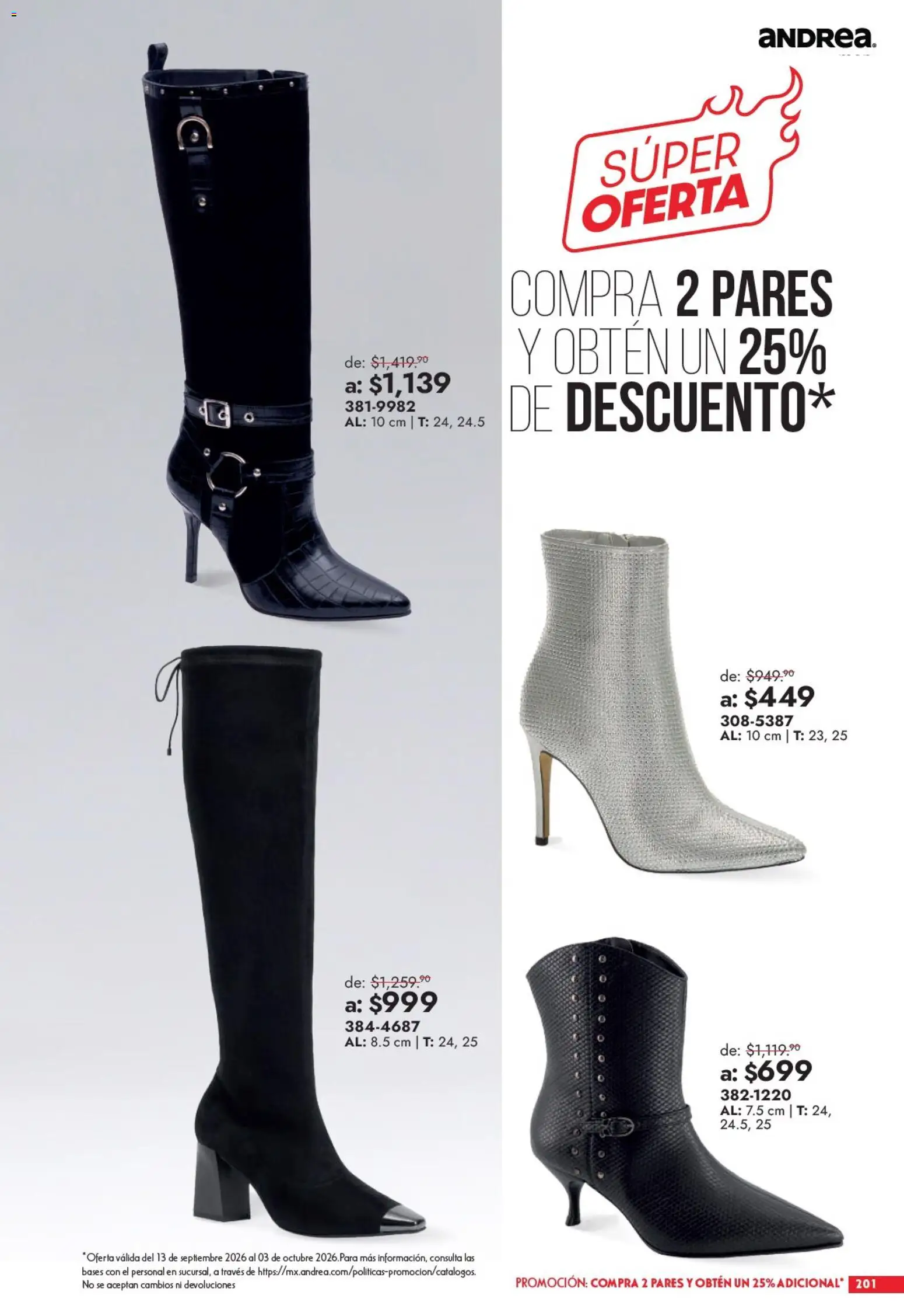 Vista previa las ofertas de la tienda Andrea - Andrea catálogo Outlet desde el 13/09/2026 