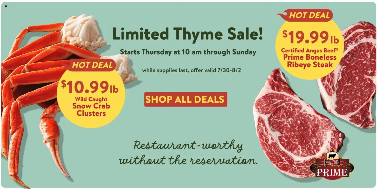 Ad Preview of Fresh Thyme Fresh Thyme Weekly Ad from 07/29/2026