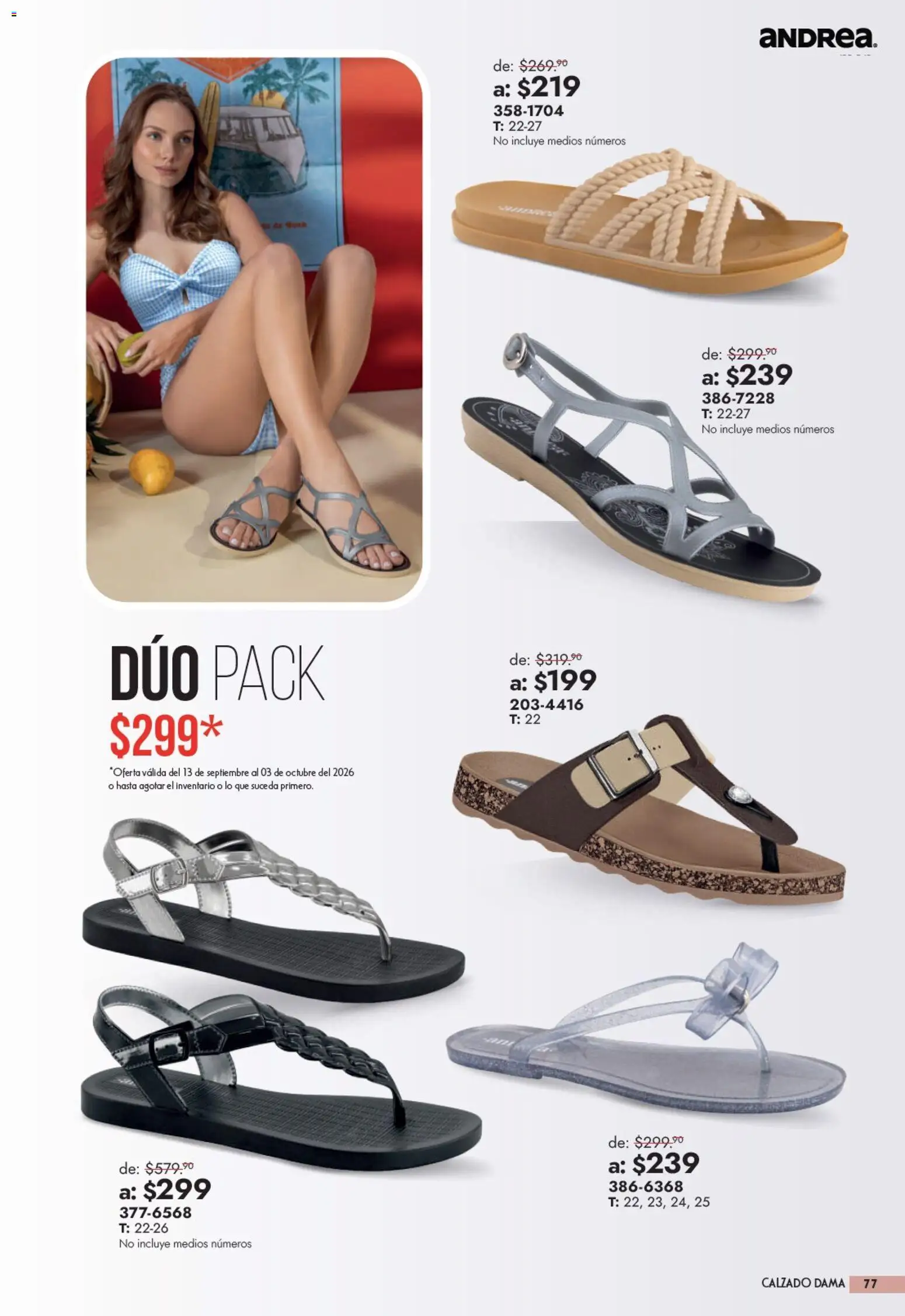 Vista previa las ofertas de la tienda Andrea - Andrea catálogo Outlet desde el 13/09/2026 