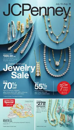 Ad Preview of JCPenney JCPenney Semi-Annual Jewelry Sale from 07/13/2026