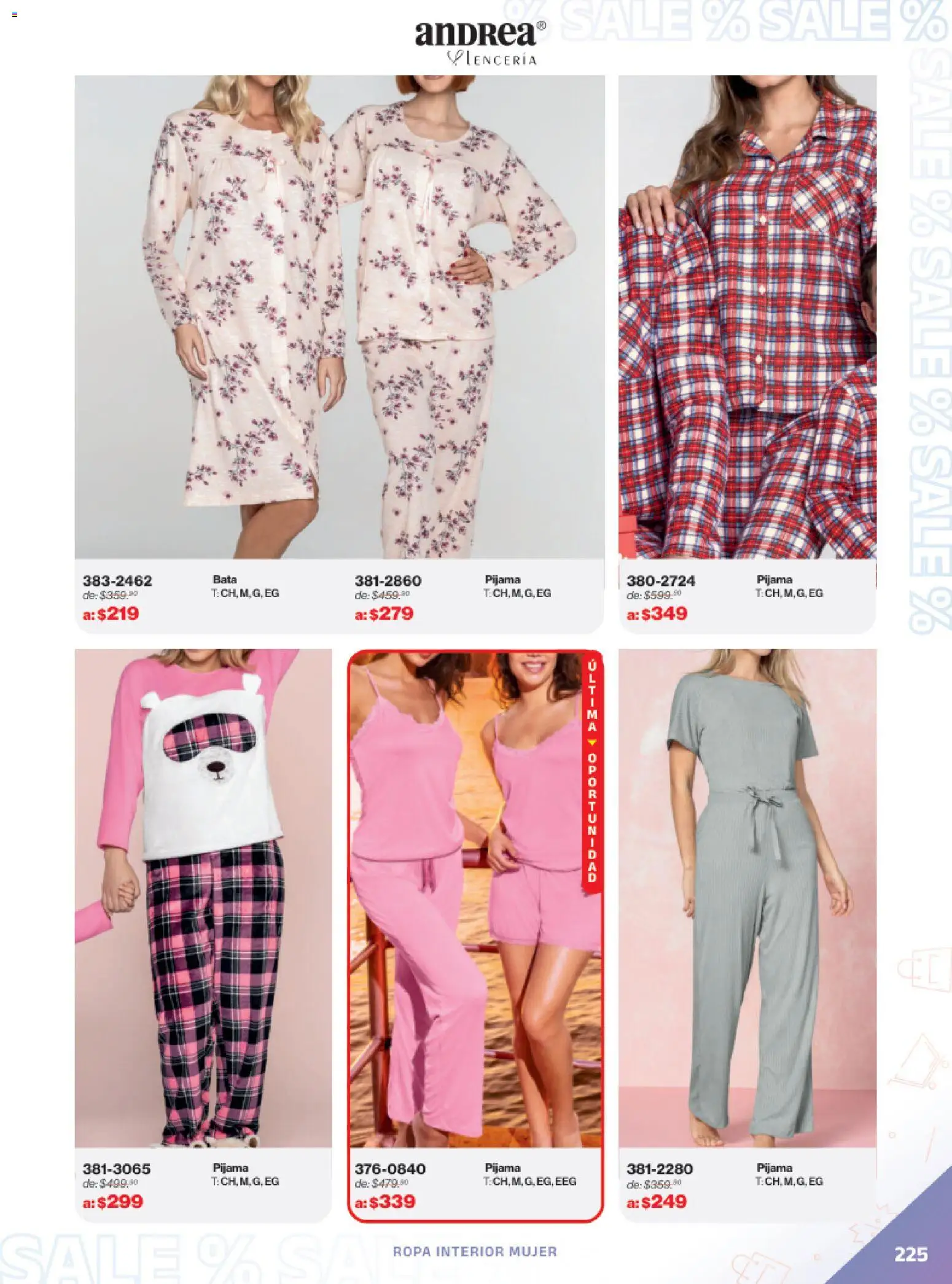Vista previa las ofertas de la tienda Andrea - Catálogo Outlet desde el 21/12/2025 - Ropa, Pijama, Ropa interior, Bata