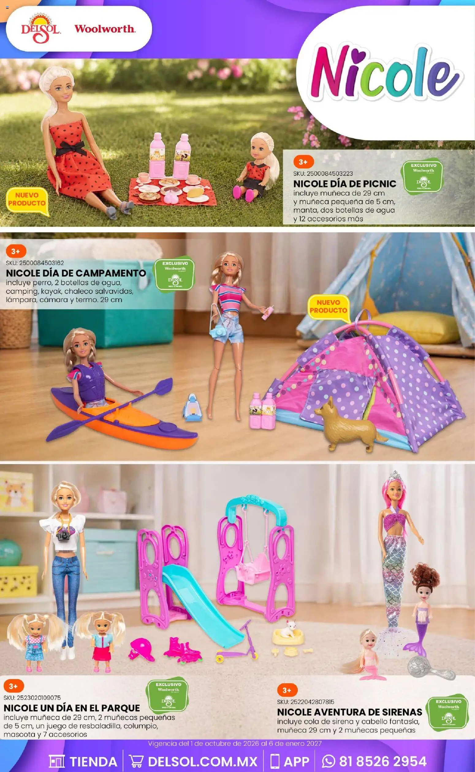 Vista previa las ofertas de la tienda Del Sol y Woolworth - Del Sol y Woolworth catálogo El Castillo del Juguete desde el 01/10/2026 - Juego, Agua, Cámara, Chaleco
