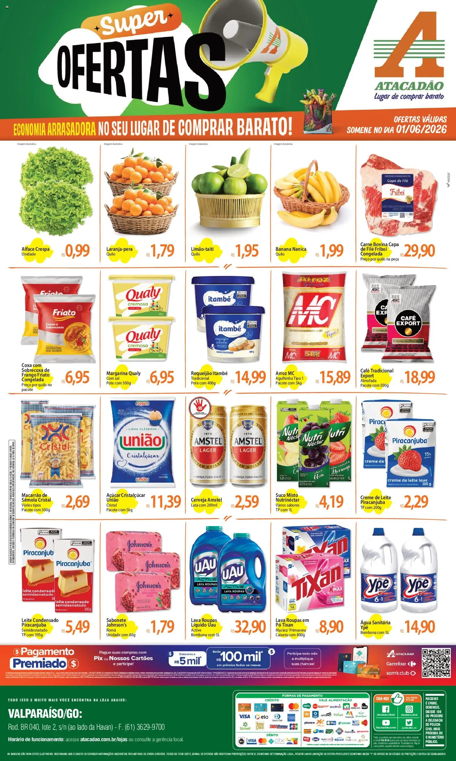 Pré-Visualização do folheto "Atacadão ofertas - GO" da loja Atacadão válido a partir de 01/06/2026