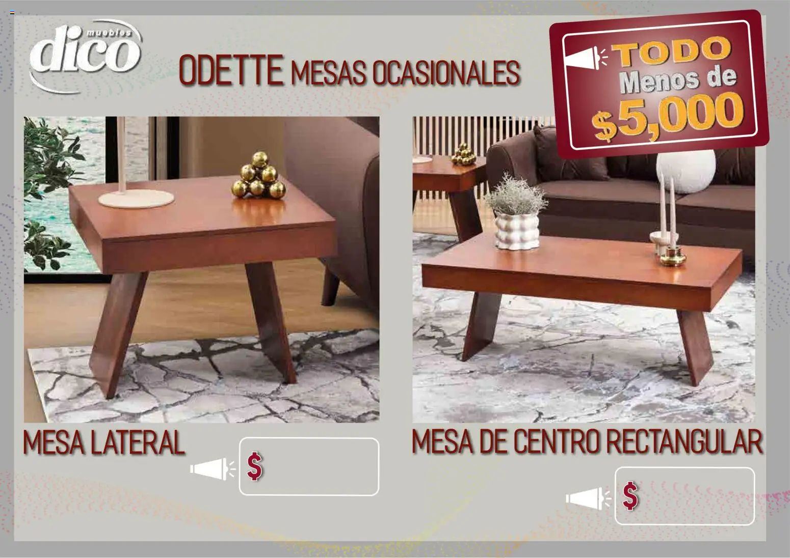 Vista previa las ofertas de la tienda Muebles Dico - Muebles Dico catálogo Todo menos de 5000 Pacifico desde el 09/04/2026 