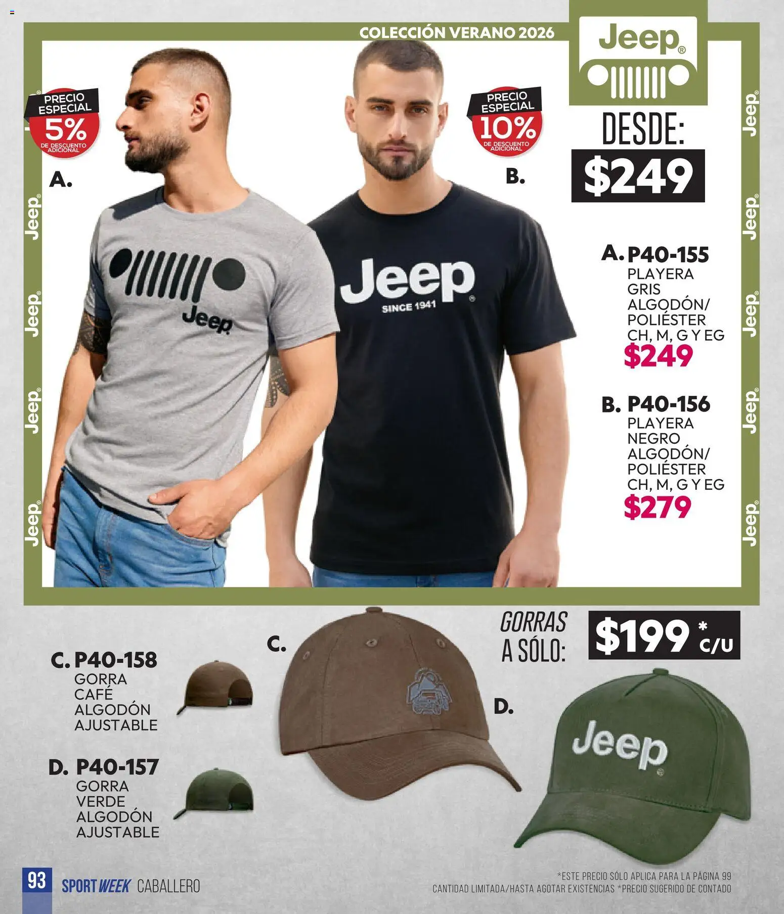 Vista previa las ofertas de la tienda Cklass - Cklass catálogo Sportweek desde el 28/04/2026 - Café, Gorra, Playera, Algodón