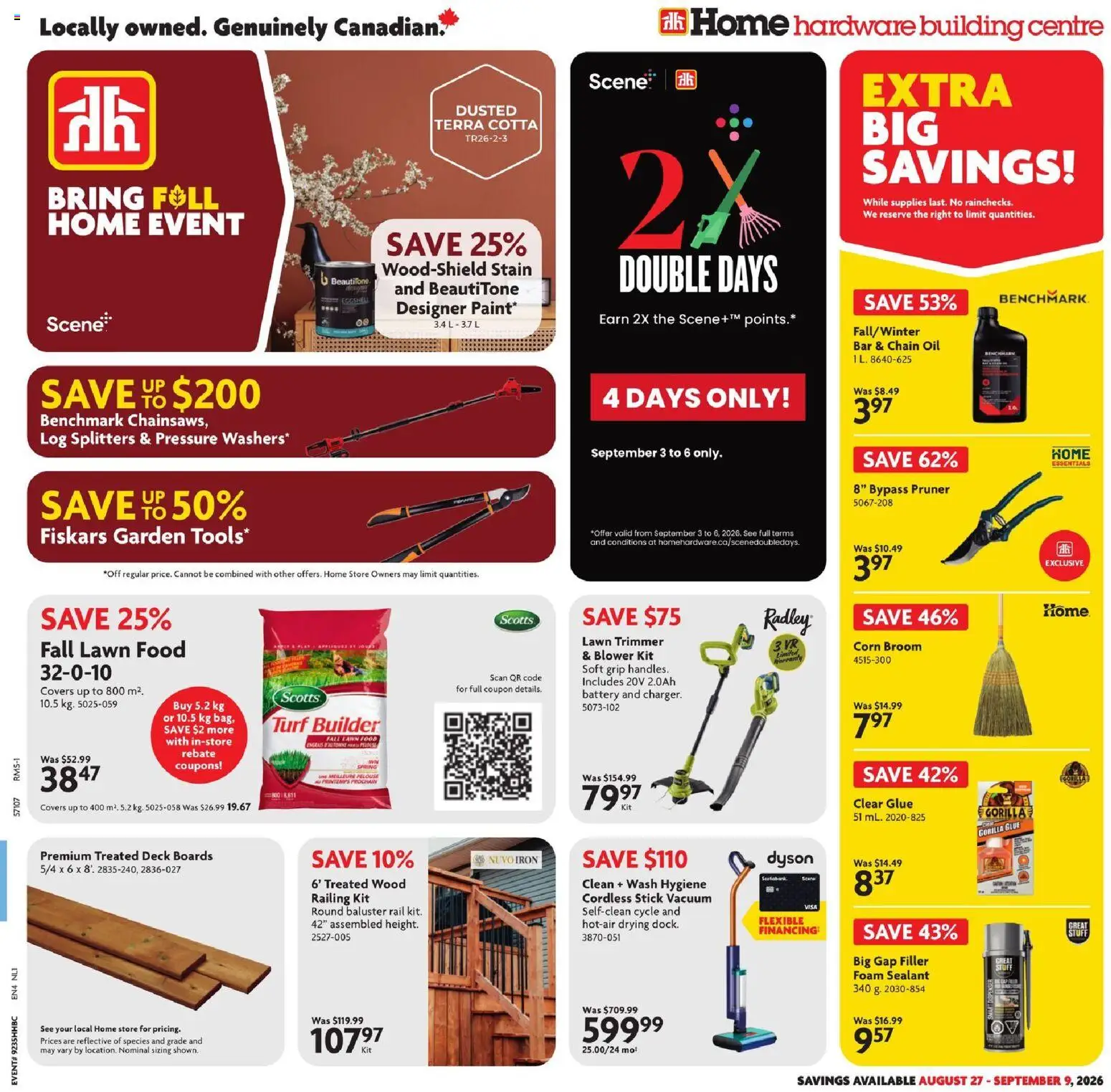 Preview of leaflet Home Hardware flyer - NL from shop Home Hardware is valid from Aug 27, 2026 - Food, Battery, Oil, Corn, Foam