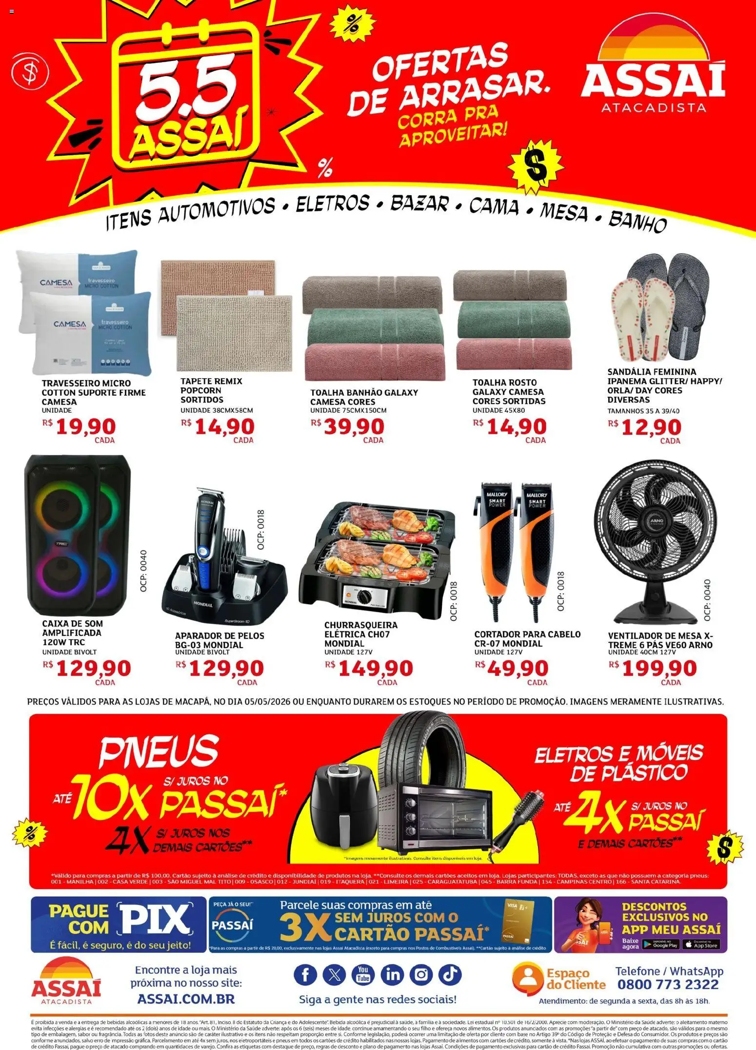 Pré-Visualização do folheto "Assaí Atacadista ofertas - AP" da loja Assaí Atacadista válido a partir de 05/05/2026