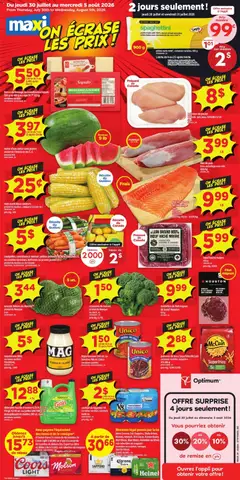 Preview of leaflet Maxi weekly flyer / circulaire from shop Maxi is valid from Jul 30, 2026
