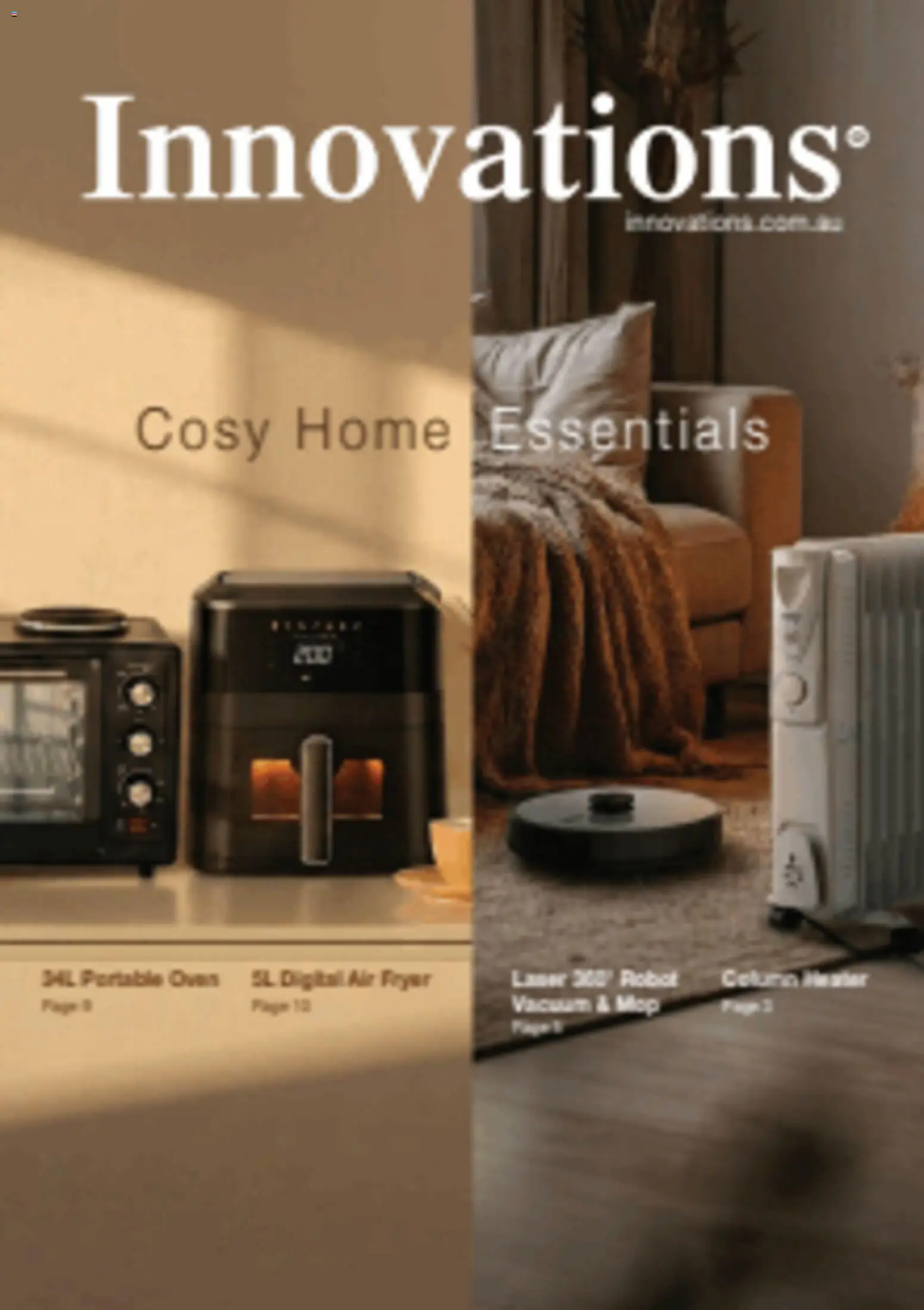 Preview of catalogue Innovations Cosy Home Essentials from shop Innovations valid 02/07/2026 - Heater, Fryer, Mop, Digital, Portable, Oven, Robot