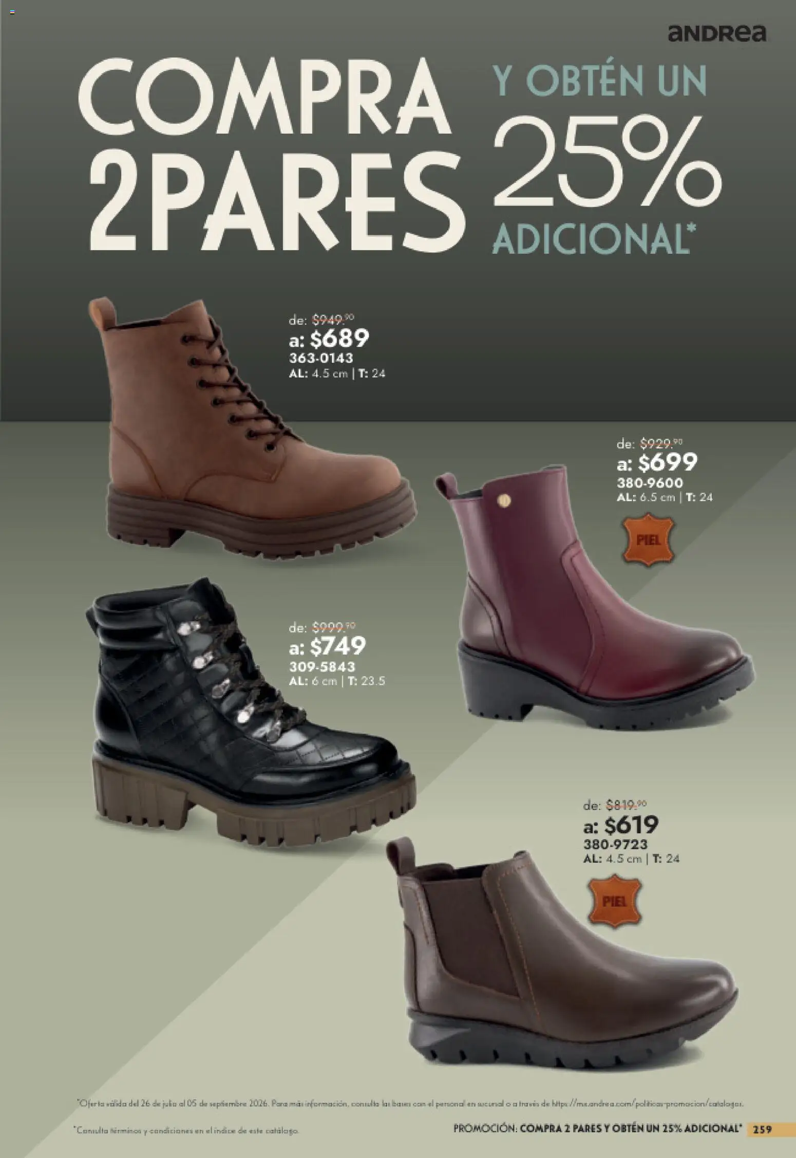 Vista previa las ofertas de la tienda Andrea - Andrea catálogo Outlet desde el 26/07/2026 