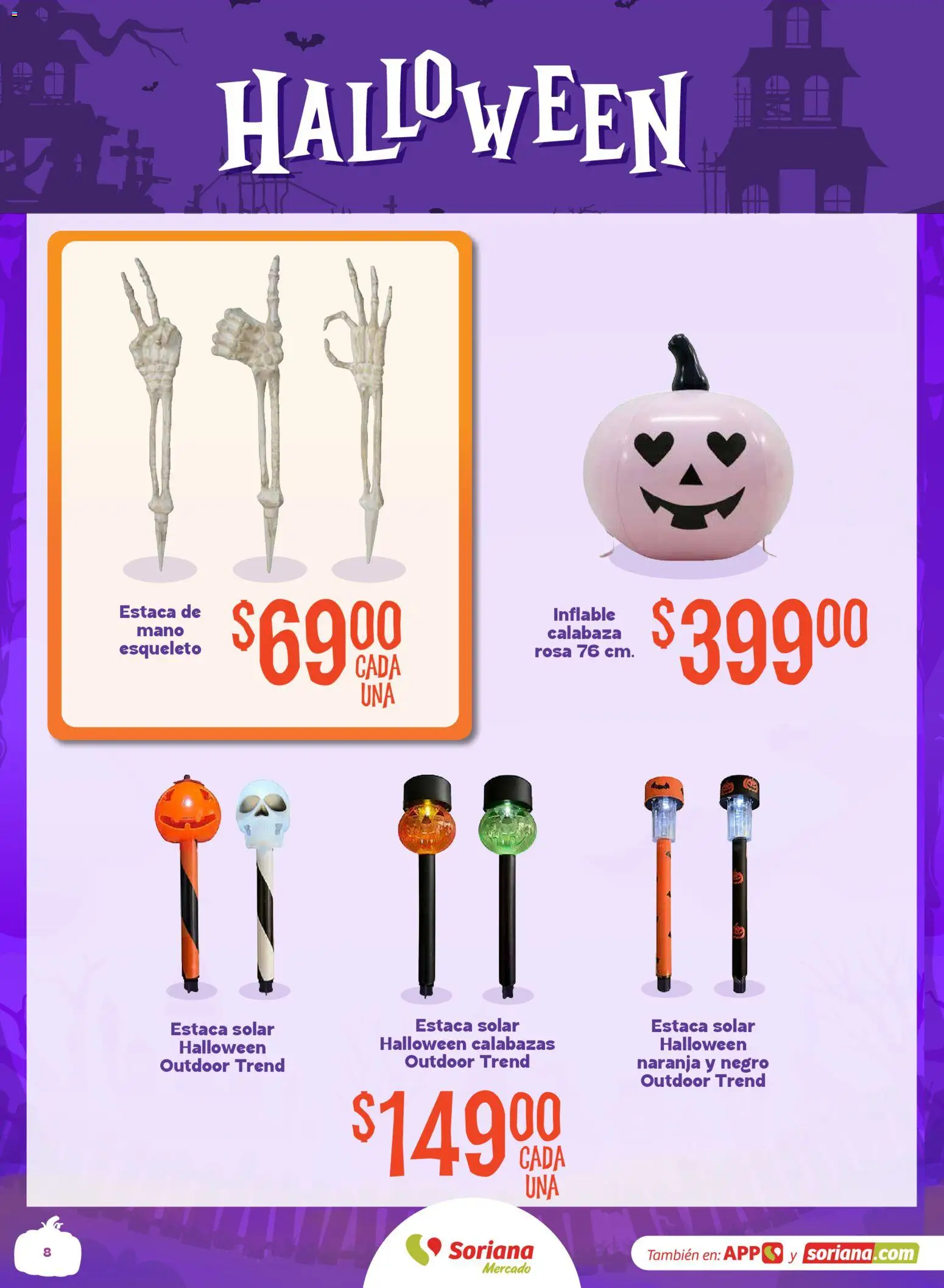 Vista previa las ofertas de la tienda Soriana - Soriana Mercado - Halloween y Día de muertos desde el 01/10/2026 - Calabaza
