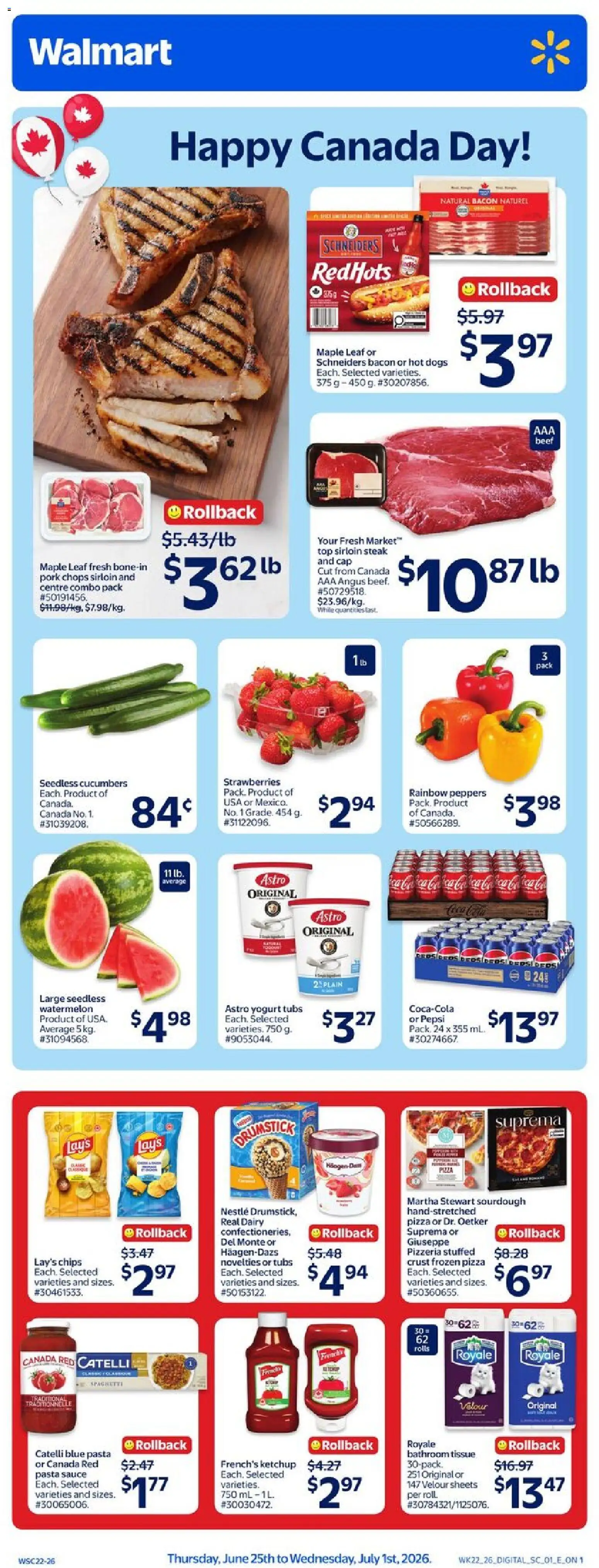 Preview of leaflet Walmart weekly flyer from shop Walmart is valid from Jun 25, 2026