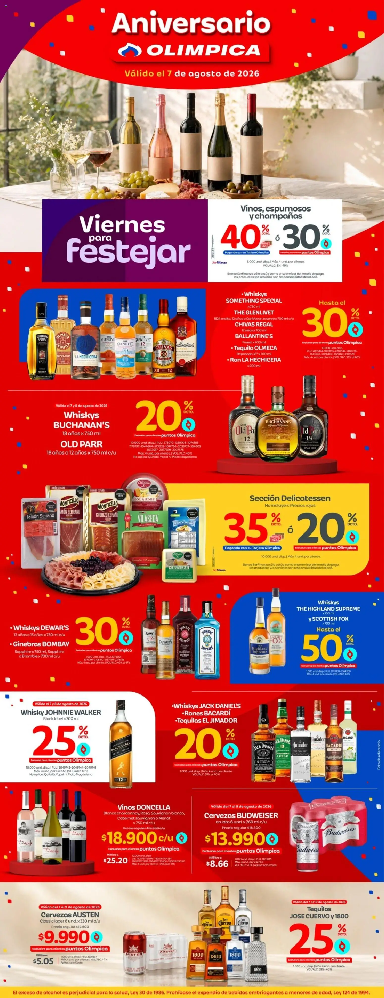  Vista previa del prospecto Olímpica catálogo viernes para festejar del almacen Olímpica válida del 07/08/2026 al 07/08/2026