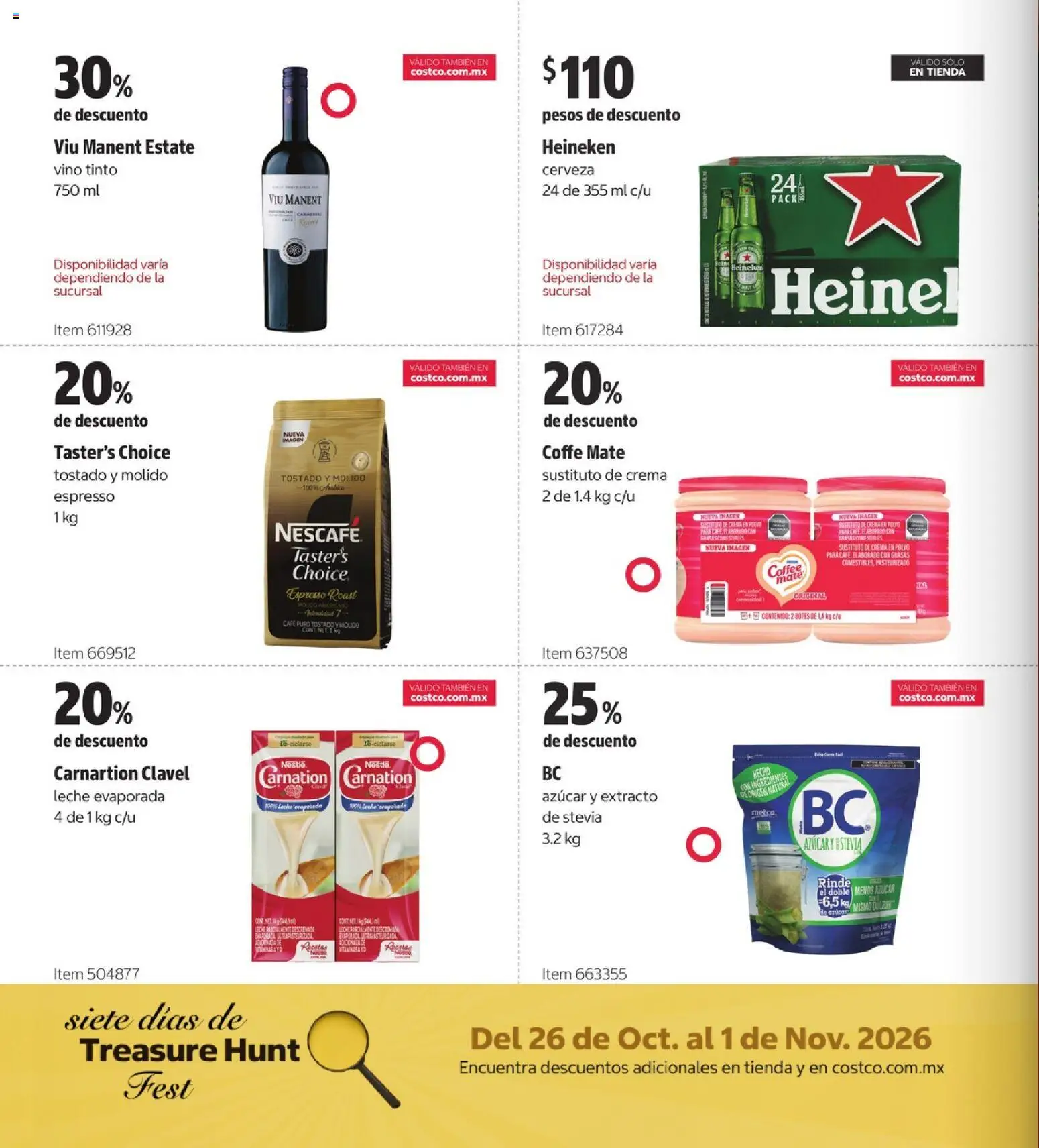Vista previa las ofertas de la tienda Costco - Costco catálogo Teasure Hunt desde el 26/10/2026 
