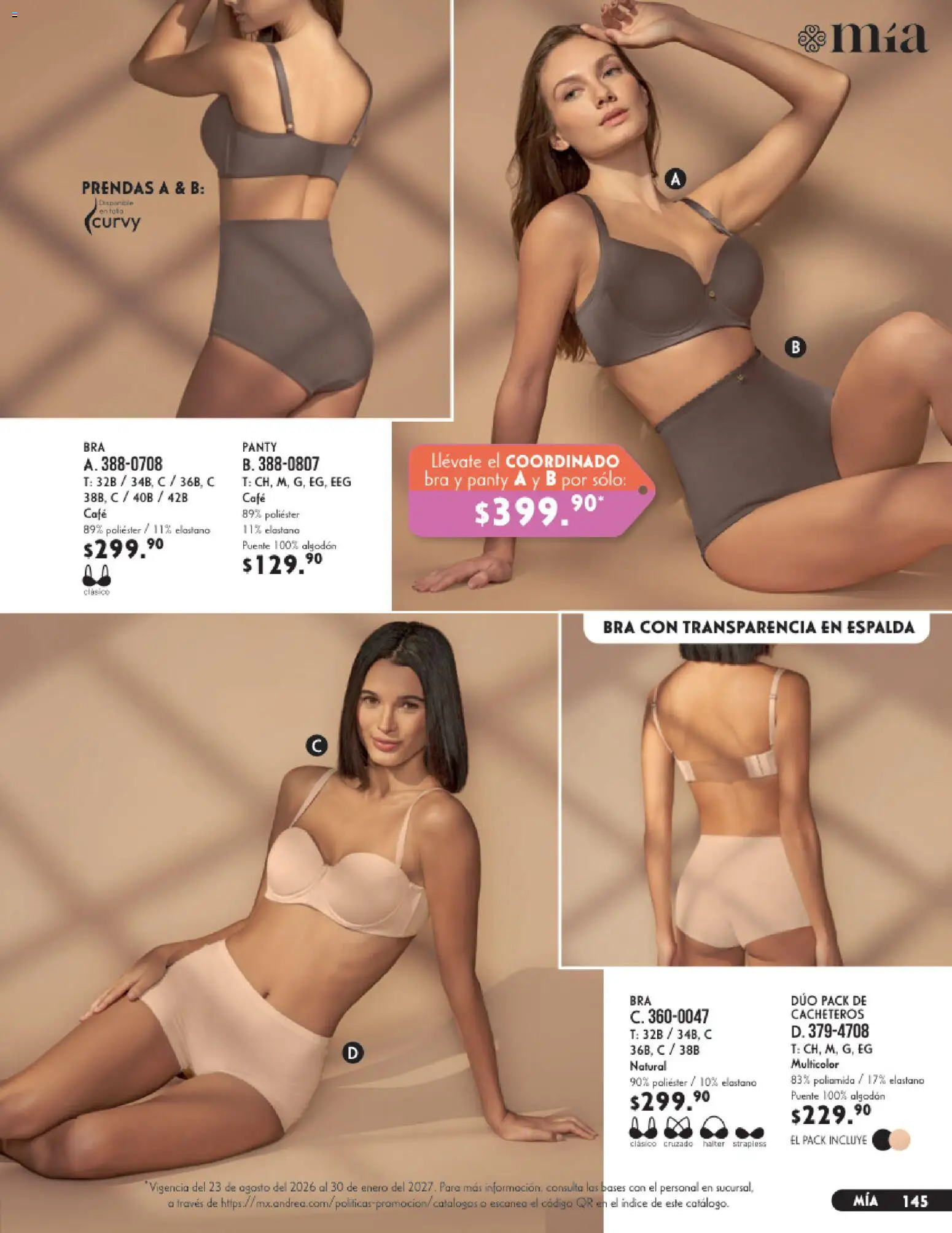 Vista previa las ofertas de la tienda Andrea - Andrea catálogo Lencería & vestir interior desde el 23/08/2026 