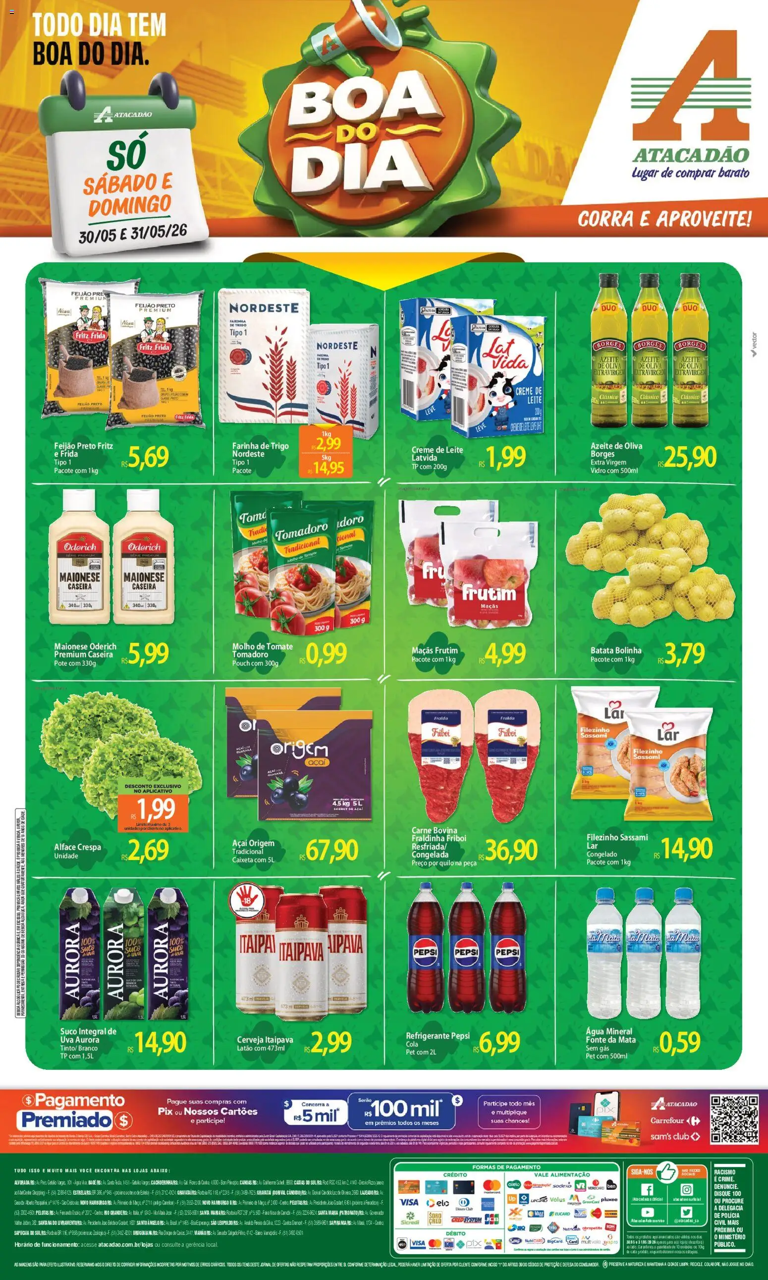 Pré-Visualização do folheto "Atacadão ofertas - RS" da loja Atacadão válido a partir de 30/05/2026
