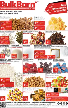 Un aperçu du dépliant Bulk Barn weekly flyer / circulaire du magasin Bulk Barn est valide à partir 28 mai 2026