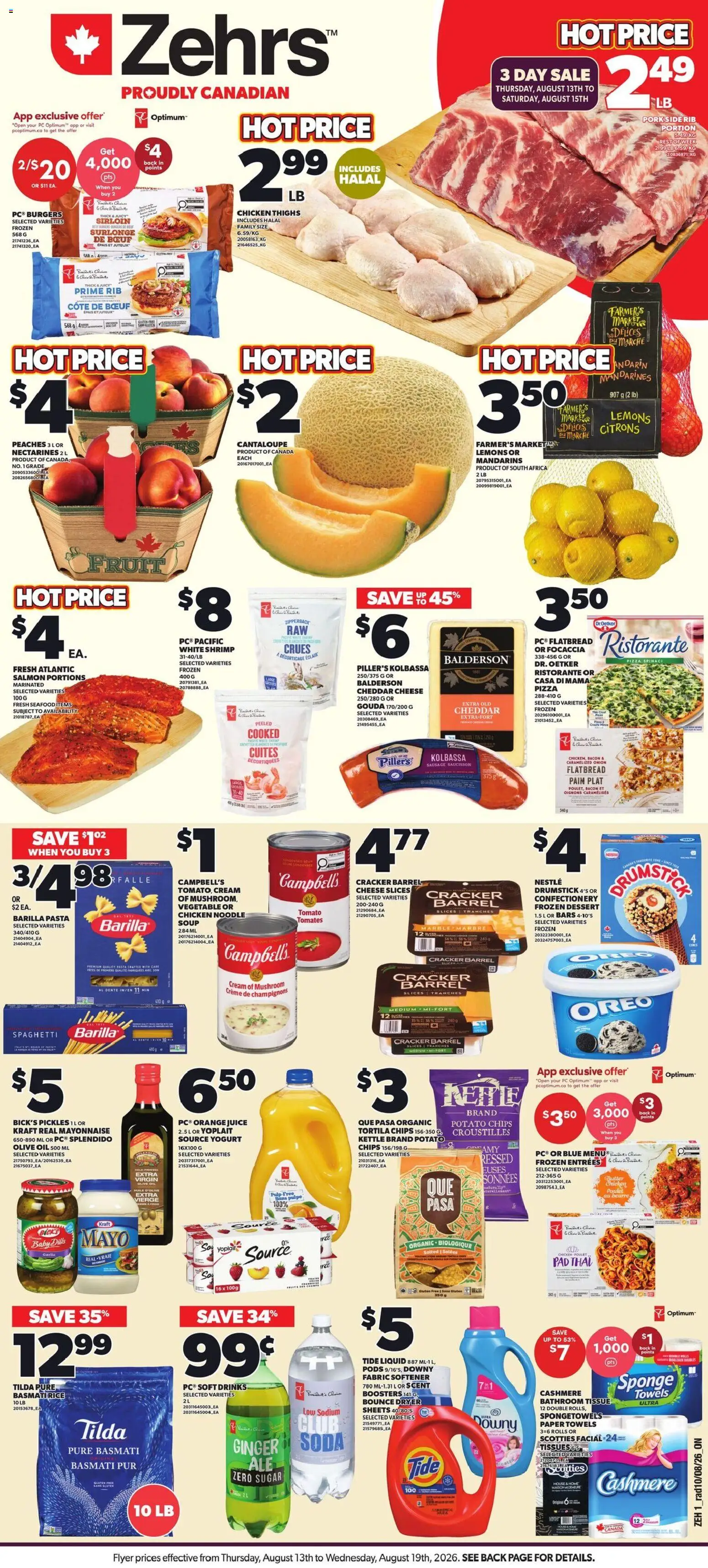 Preview of leaflet Zehrs weekly flyer / circulaire from shop Zehrs is valid from Aug 13, 2026