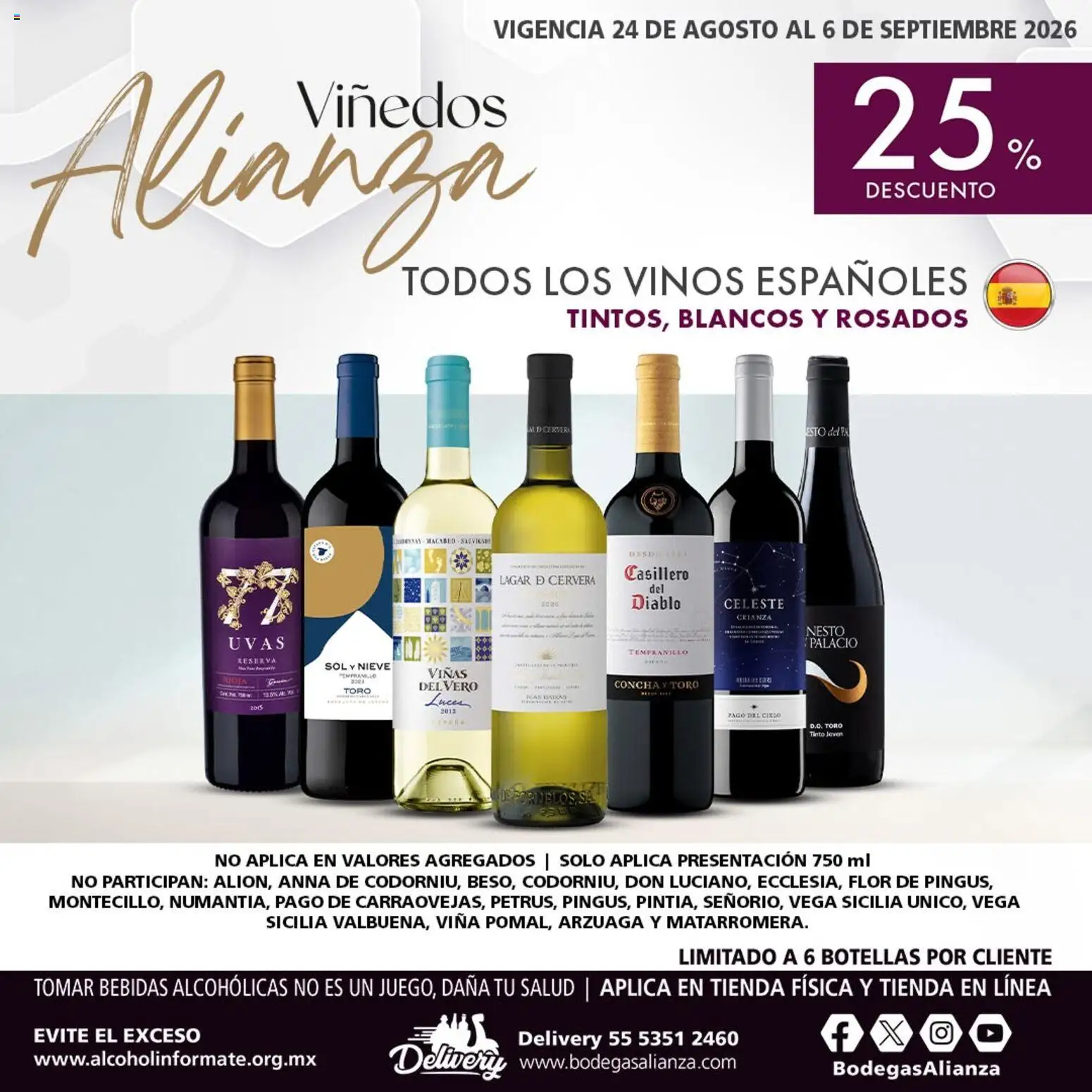 Vista previa las ofertas de la tienda Bodegas Alianza - Bodegas Alianza catálogo Viñedos Alianza desde el 24/08/2026 