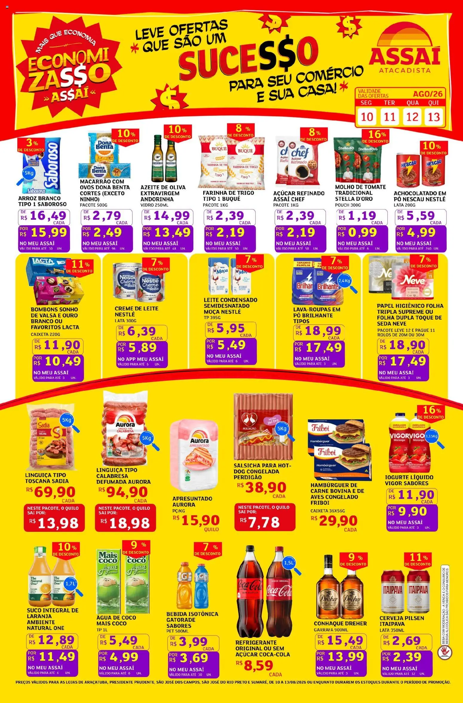 Pré-Visualização do folheto "Assaí Atacadista ofertas - SP" da loja Assaí Atacadista válido a partir de 10/08/2026