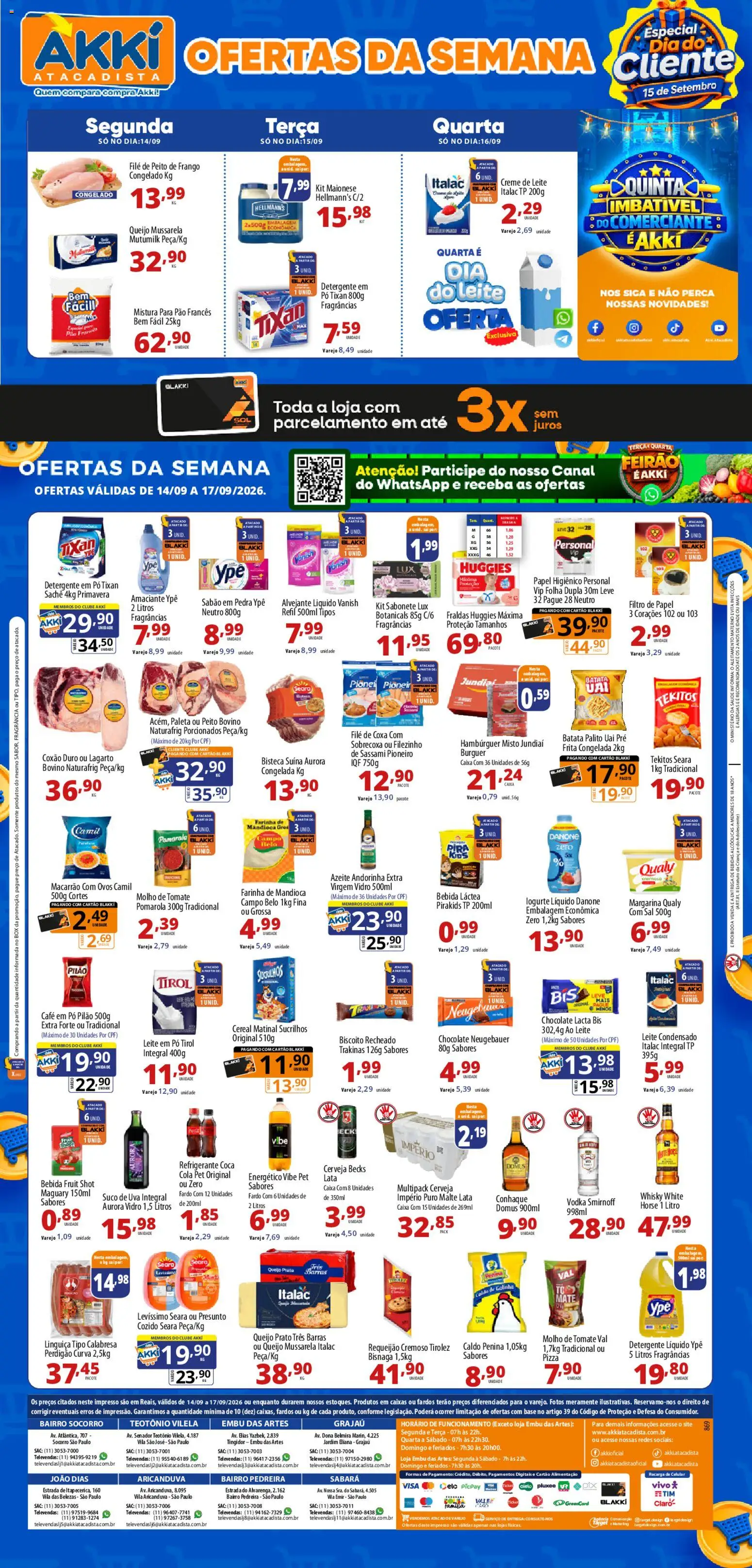 Pré-Visualização do folheto "Akki Atacadista - Ofertas da semana" da loja Akki Atacadista válido a partir de 14/09/2026