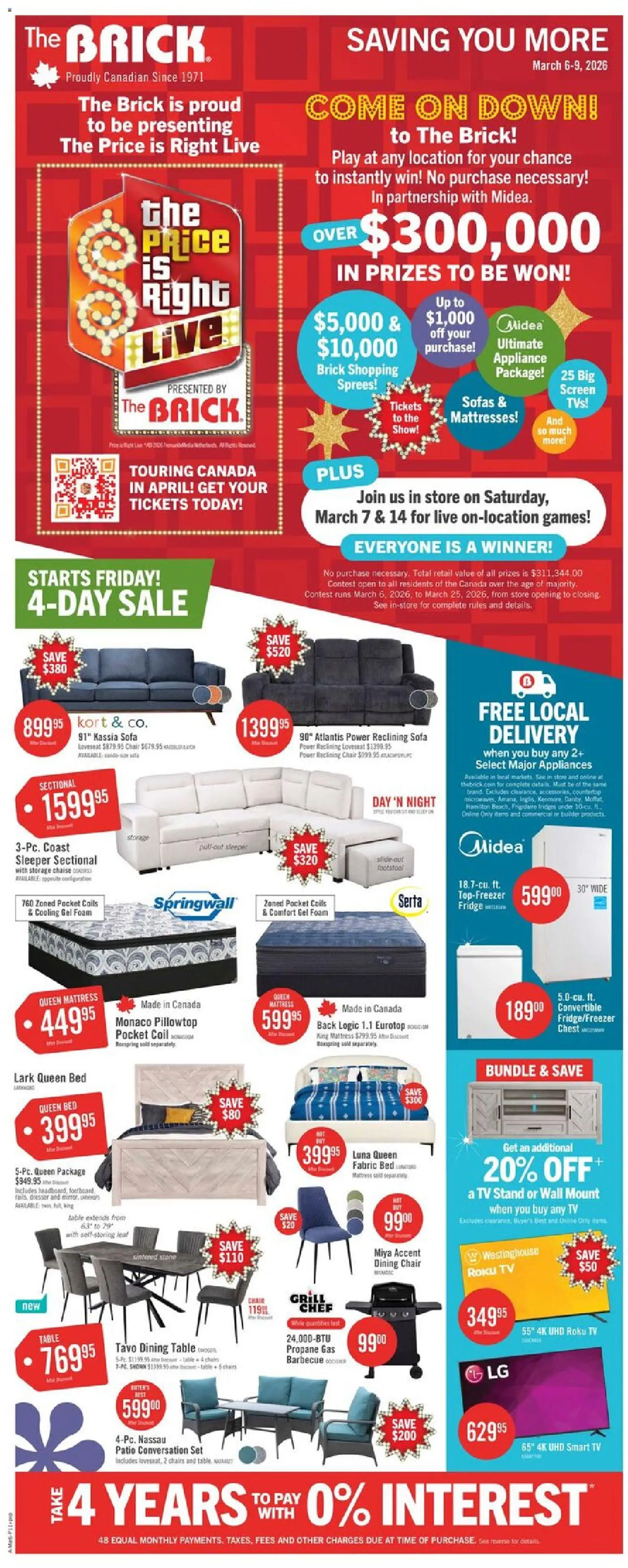 Preview of leaflet The Brick weekly flyer / circulaire from shop The Brick is valid from Mar 06, 2026