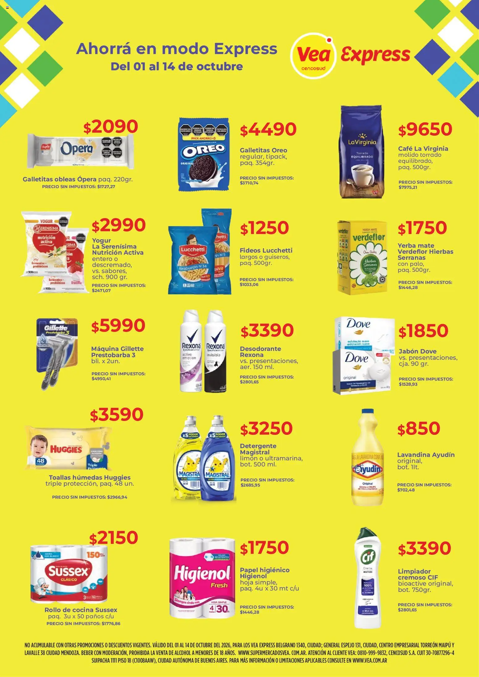 Vista previa del folleto de la tienda Vea válido desde el 01/10/2026 - Cocina, Galletitas, Fideos, Vainilla, Papel higiénico, Toallas, Yogur, Detergente