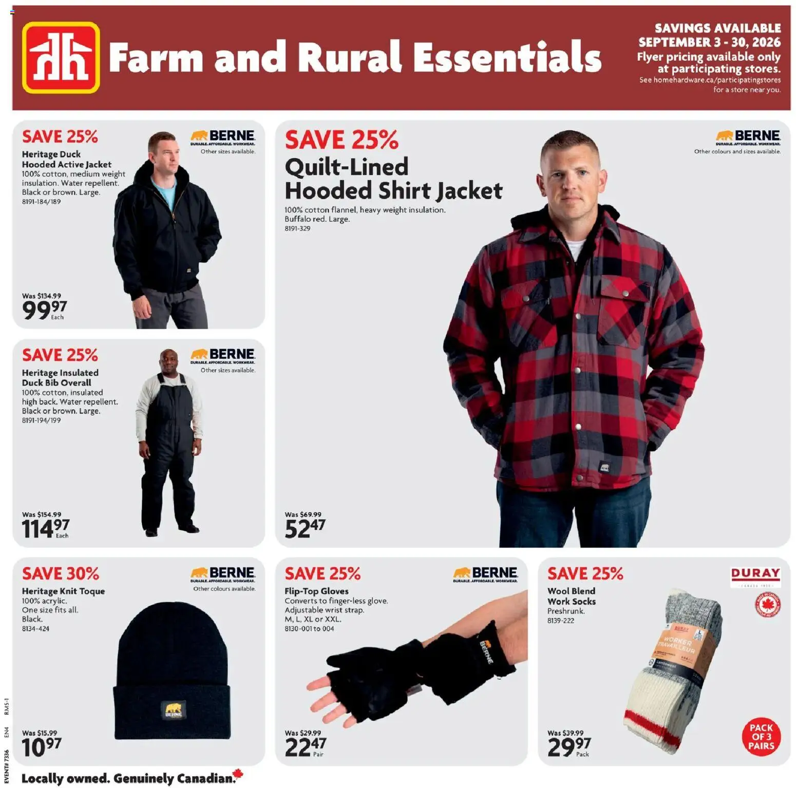 Preview of leaflet Home Hardware flyer - Specials - NL from shop Home Hardware is valid from Sep 03, 2026