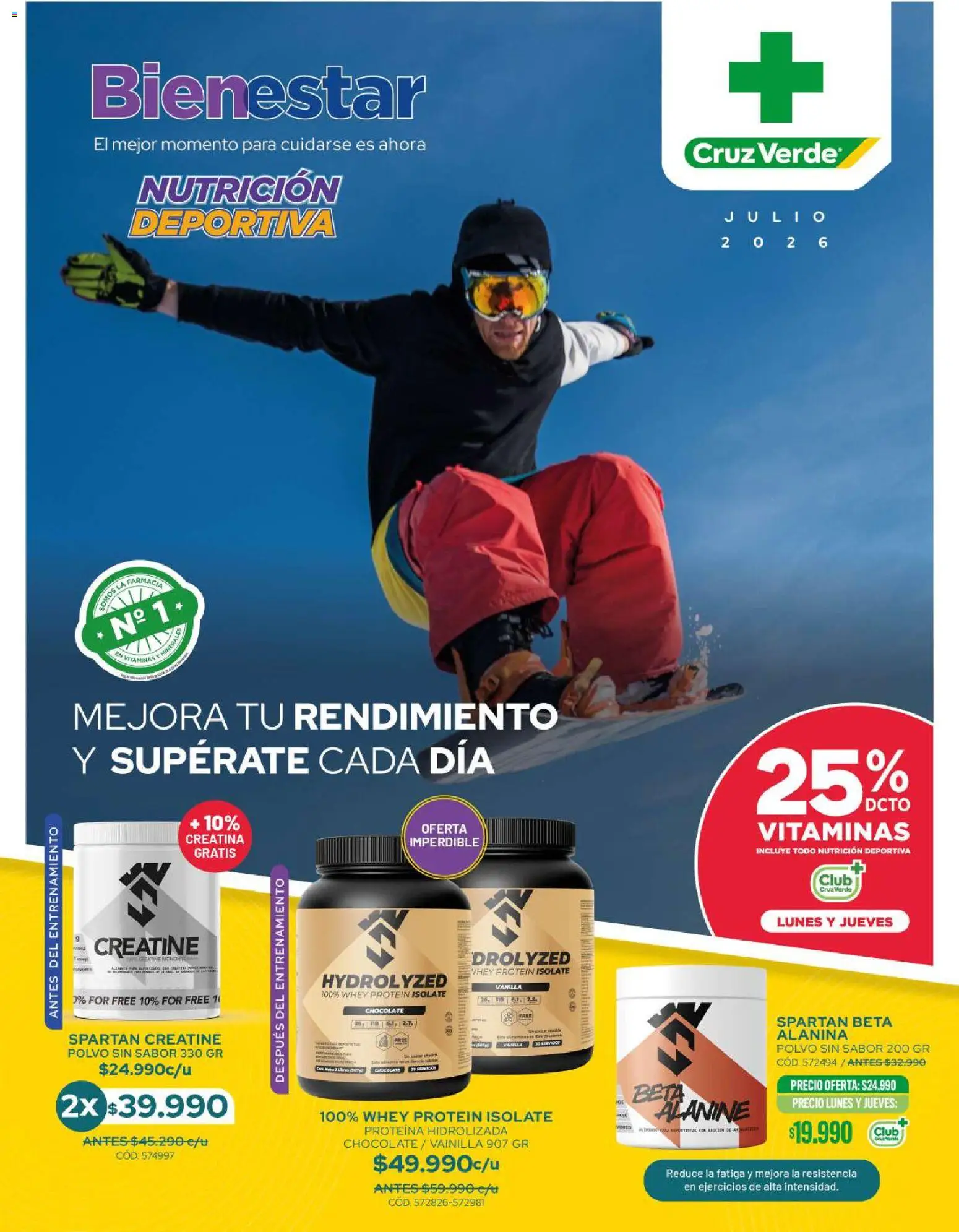 Folleto de la tienda Cruz Verde válido desde el 30.06.2026 - Chocolate, Proteína, Vitaminas, Vainilla, Polvo