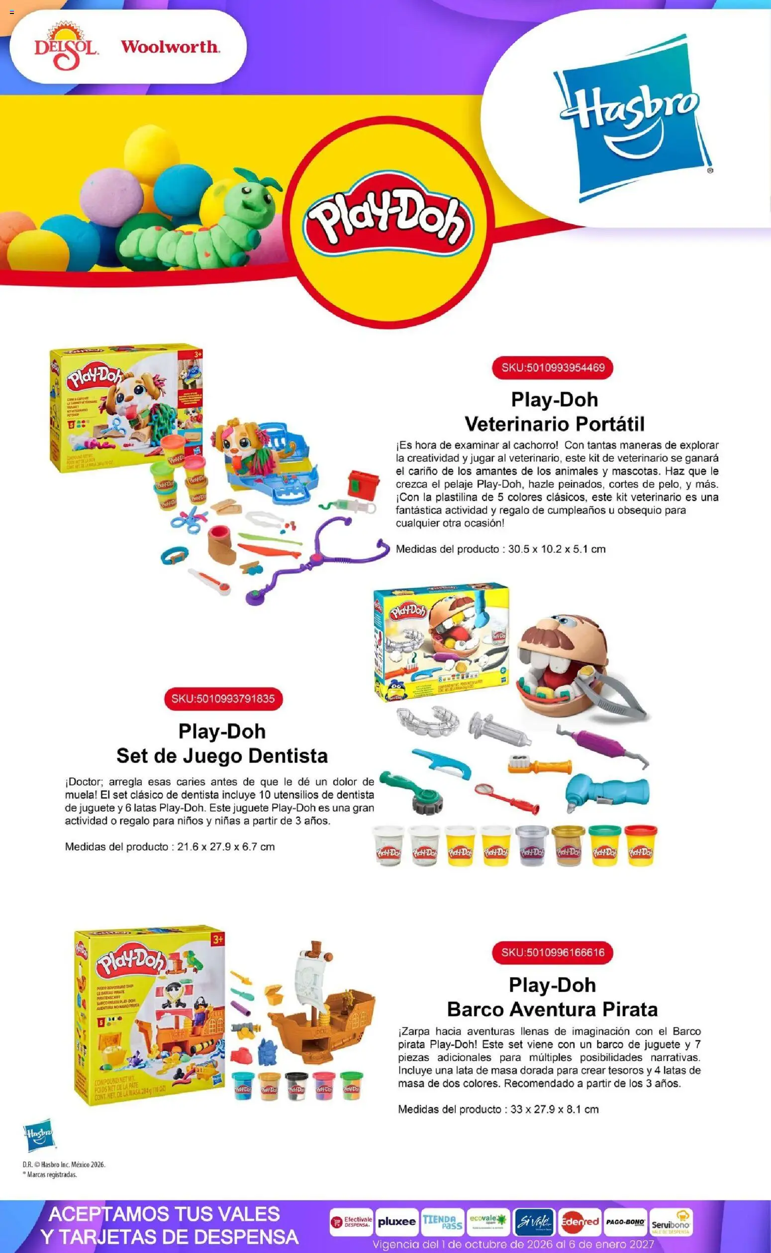 Vista previa las ofertas de la tienda Del Sol y Woolworth - Del Sol y Woolworth catálogo El Castillo del Juguete desde el 01/10/2026 - Juego, Masa, Despensa, Paté