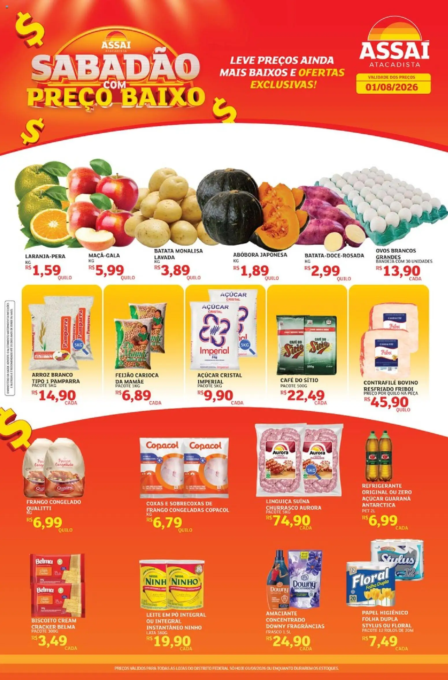 Pré-Visualização do folheto "Assaí Atacadista ofertas - DF" da loja Assaí Atacadista válido a partir de 01/08/2026