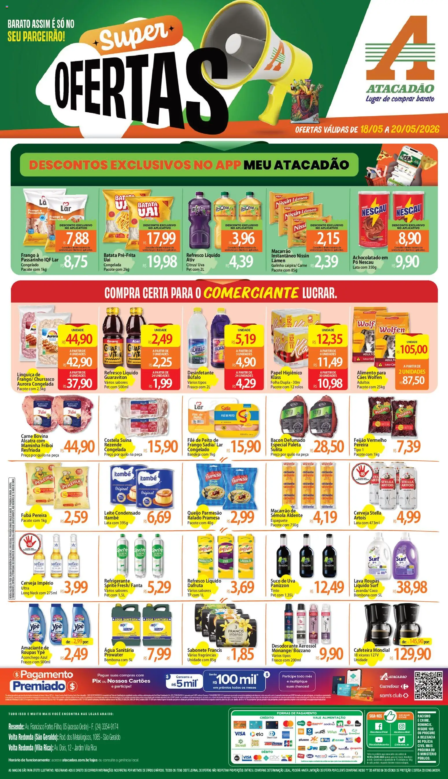 Pré-Visualização do folheto "Atacadão ofertas - RJ" da loja Atacadão válido a partir de 18/05/2026
