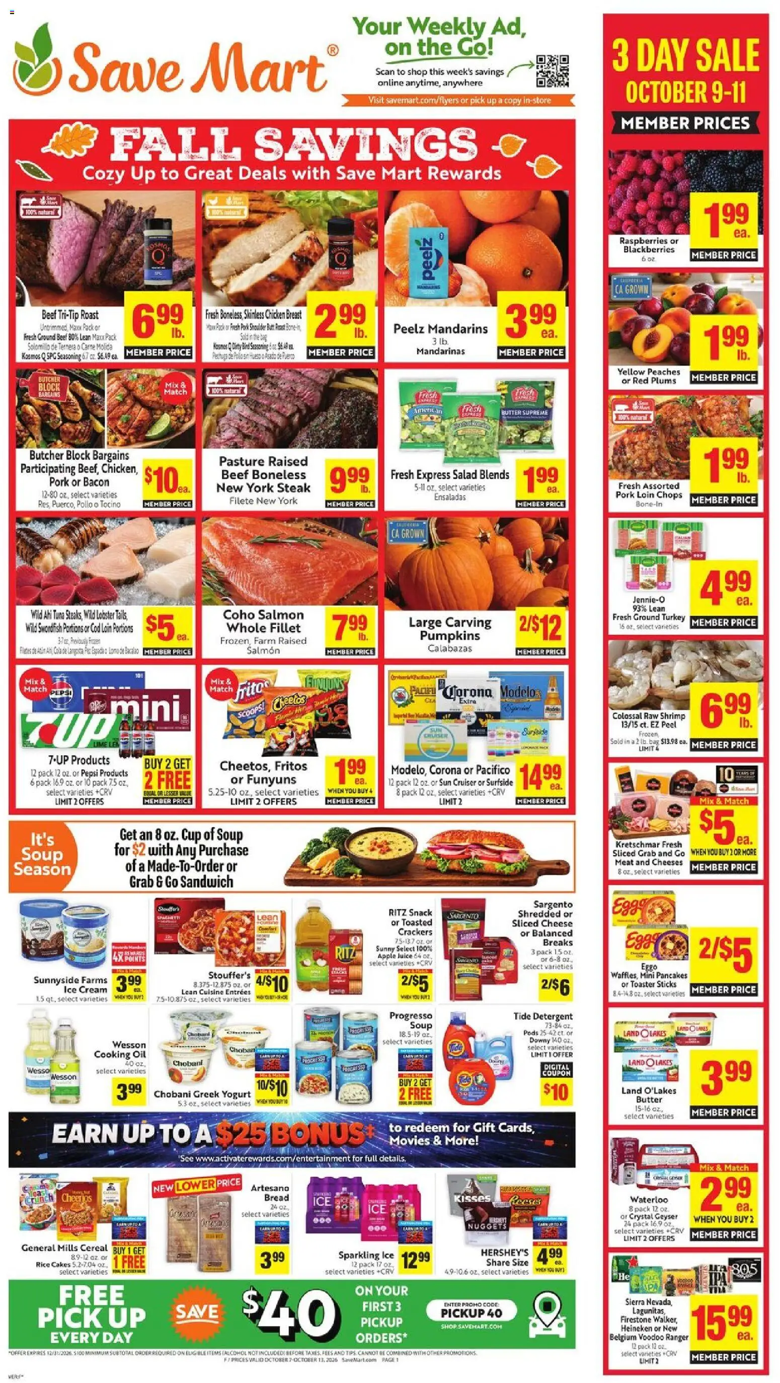 Ad Preview of Save Mart Save Mart Weekly Ad from 10/07/2026