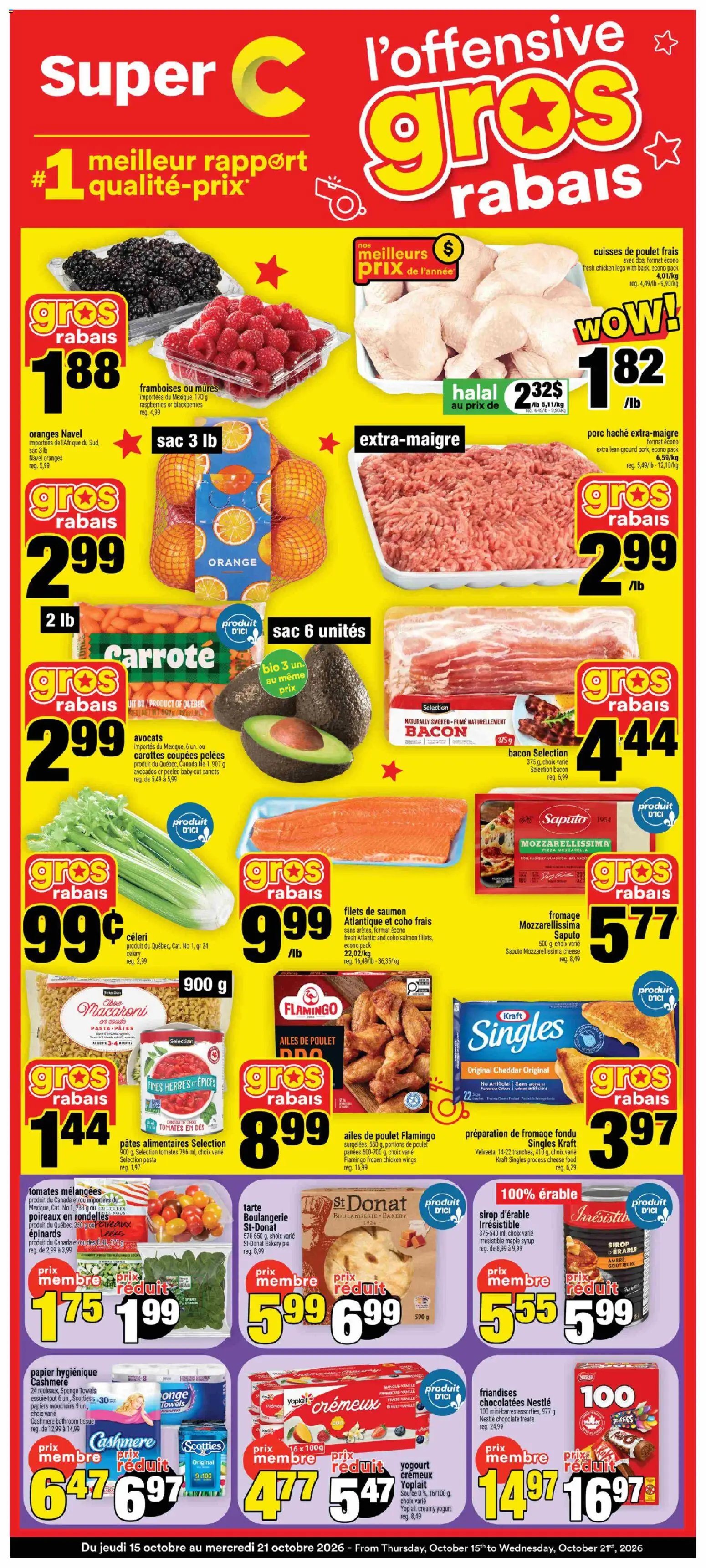 Preview of leaflet Super C weekly flyer / circulaire from shop Super C is valid from Oct 15, 2026
