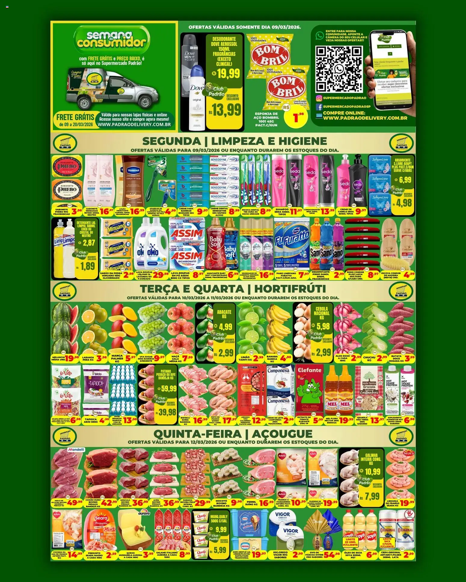 Pré-Visualização do folheto "Supermercado Padrão - Ofertas da semana" da loja Supermercado Padrão válido a partir de 09/03/2026