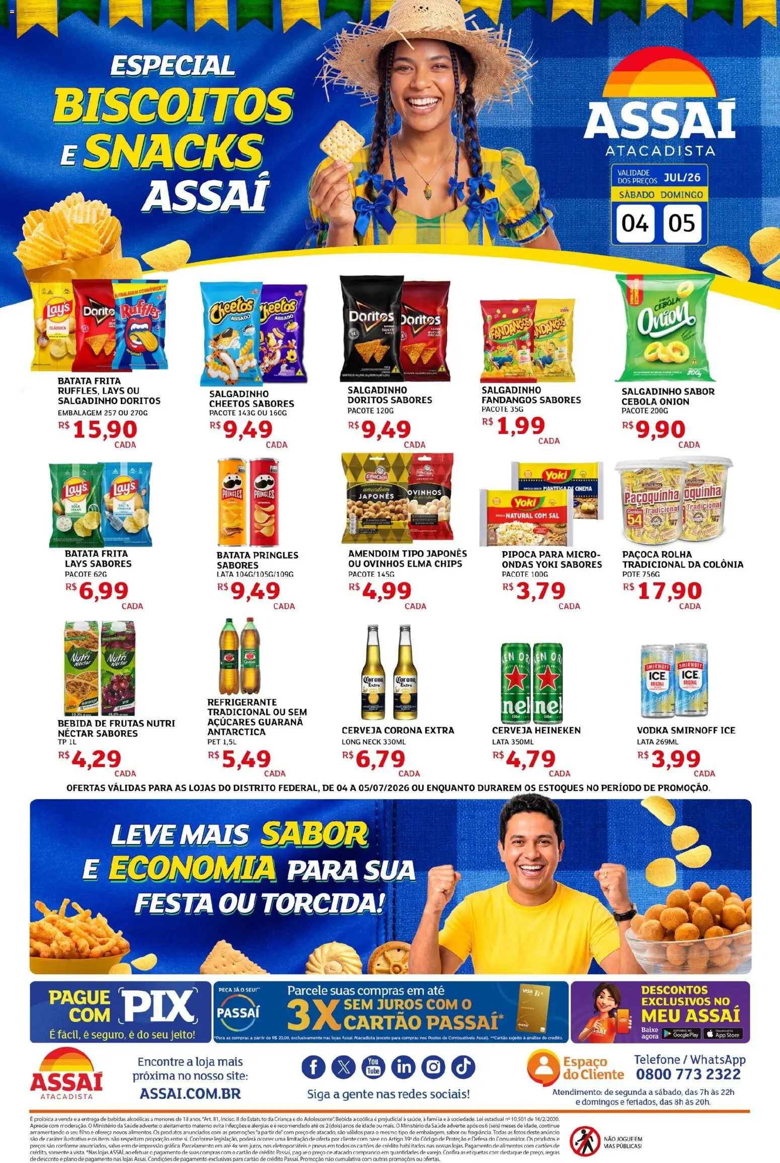 Pré-Visualização do folheto "Assaí Atacadista ofertas - DF" da loja Assaí Atacadista válido a partir de 04/07/2026
