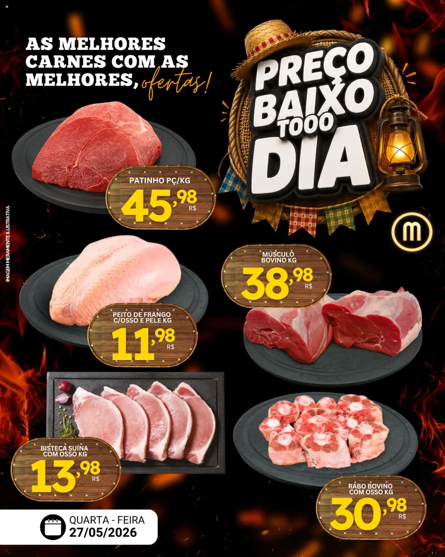 Pré-Visualização do folheto "Mercadão Atacadista ofertas Carne" da loja Mercadão Atacadista válido a partir de 27/05/2026