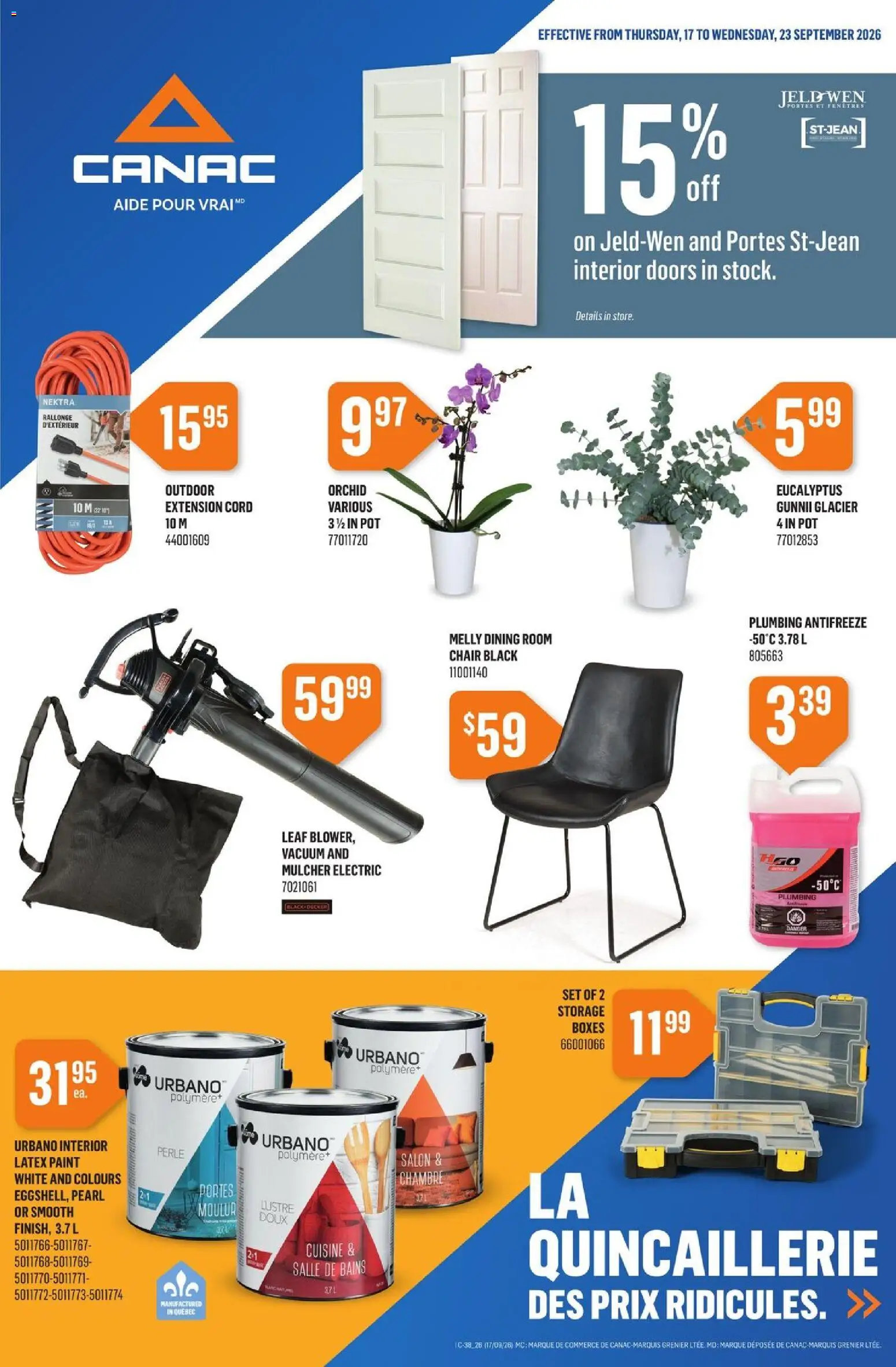 Preview of leaflet Canac weekly flyer from shop Canac is valid from Sep 17, 2026