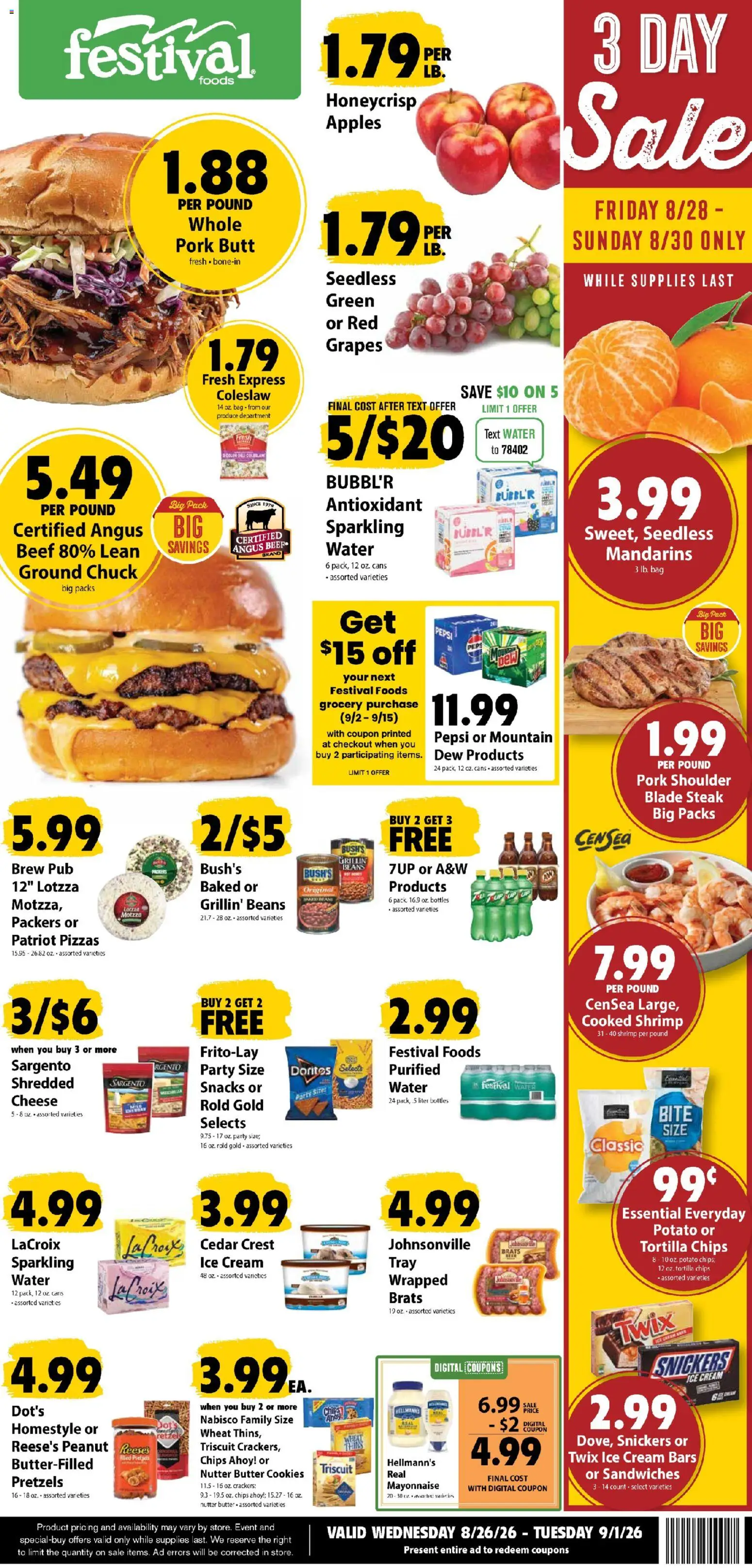 Ad Preview of Festival Foods Festival Foods Weekly Ad from 08/26/2026