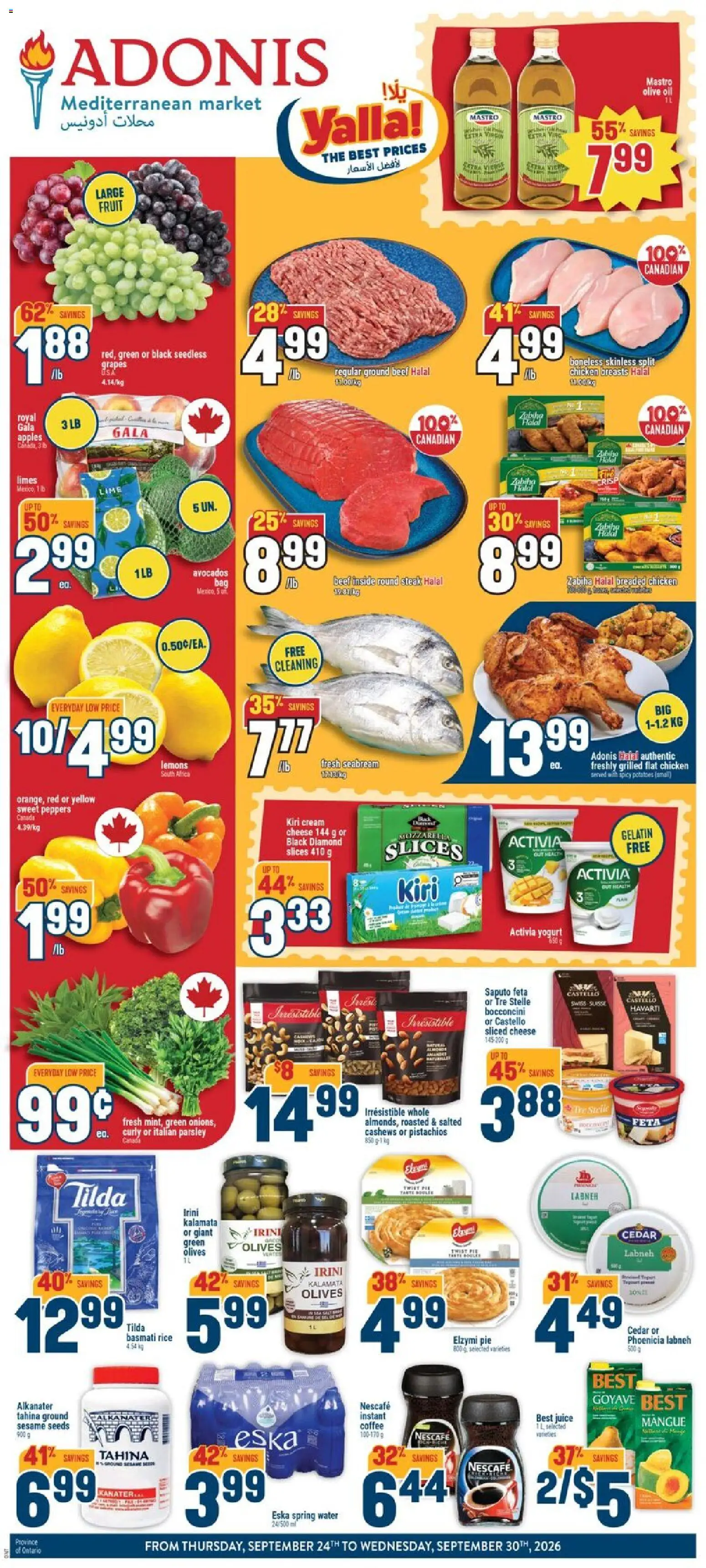 Preview of leaflet Adonis weekly flyer from shop Adonis is valid from Sep 24, 2026