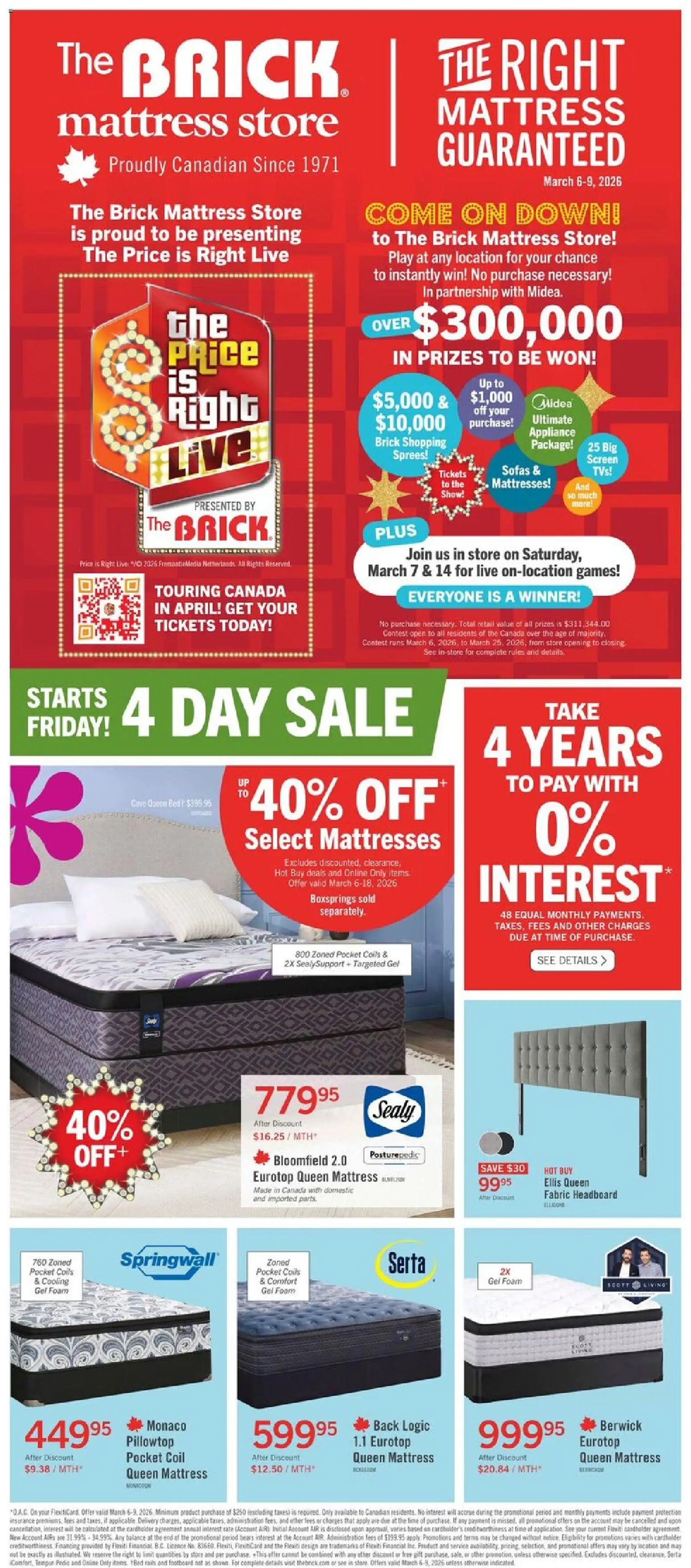 Preview of leaflet The Brick - Brick Mattress Store from shop The Brick is valid from Mar 06, 2026 - Mattresses, Mattress, Sofas, Foam