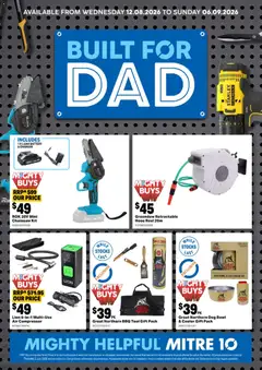 Preview of catalogue Mitre 10 Built For Dad from shop Mitre 10 valid 12/08/2026