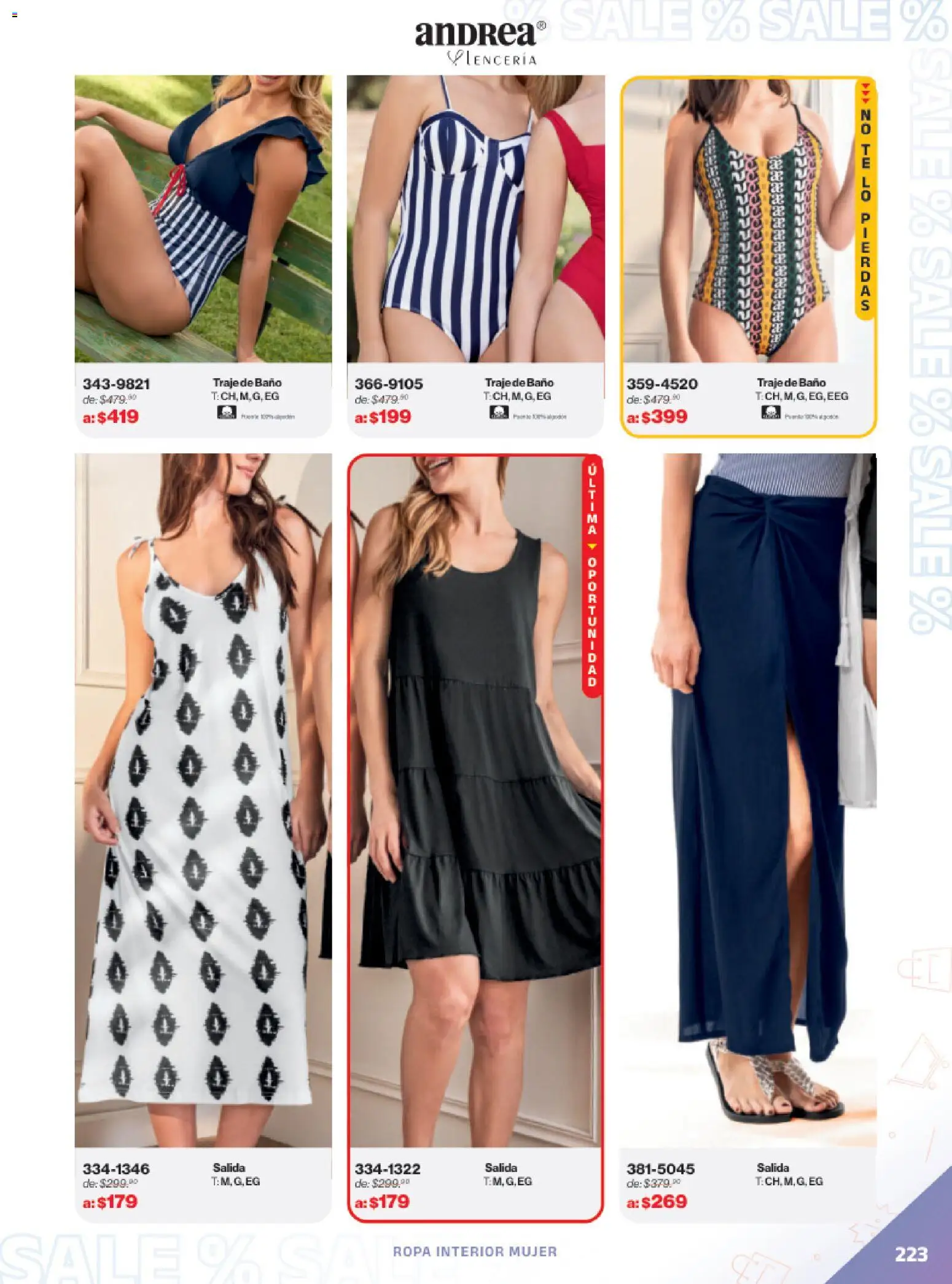 Vista previa las ofertas de la tienda Andrea - Catálogo Outlet desde el 21/12/2025 - Baño, Ropa, Traje de baño, Traje, Ropa interior