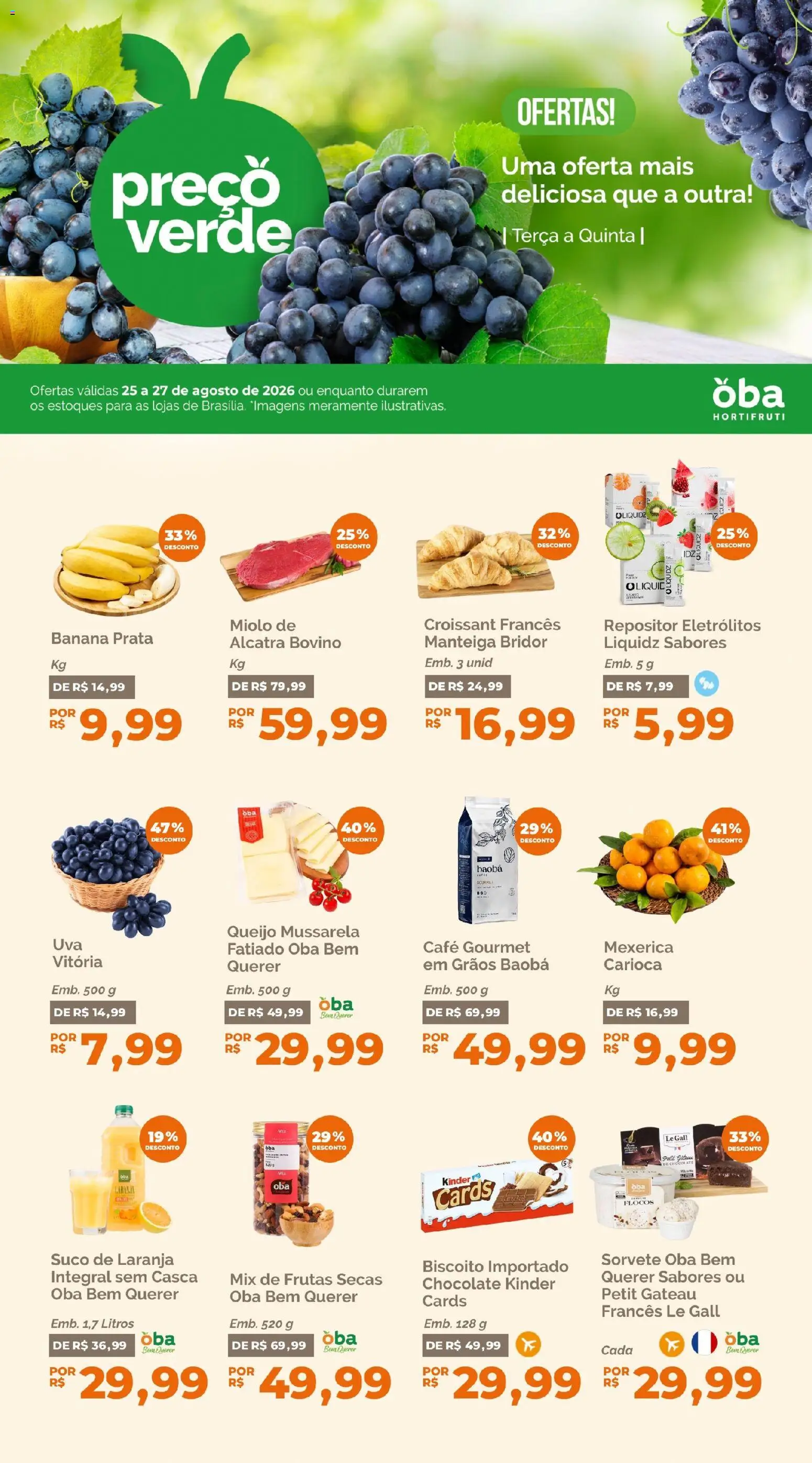 Pré-Visualização do folheto "Oba Hortifruti - Ofertas da semana" da loja Oba Hortifruti válido a partir de 25/08/2026